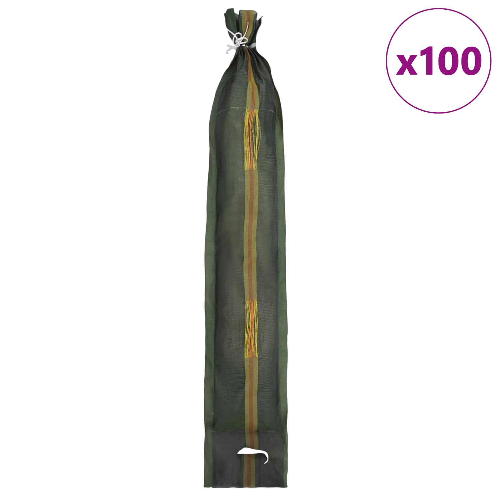 Vreće s pijeskom 100 pcs Zelena 120 x 27 cm HDPE