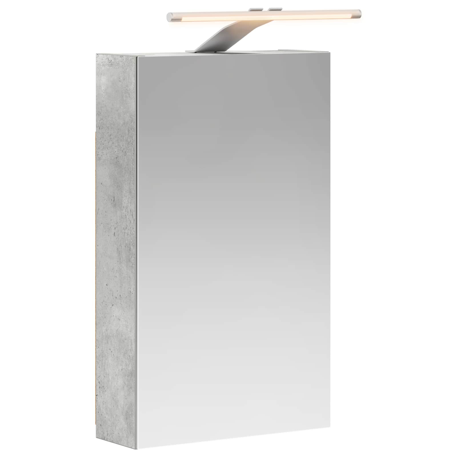 Kupaonski ormar s ogledalom Betonski sivi 30 x 10,5 x 50 cm