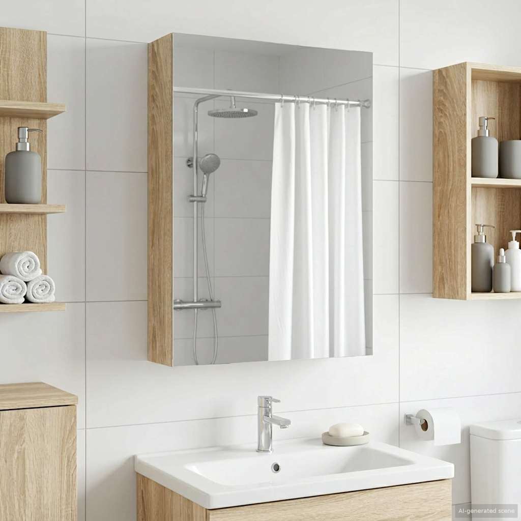 Kupaonski ormar s ogledalom Sonoma hrast 40 x 10,5 x 60,5 cm