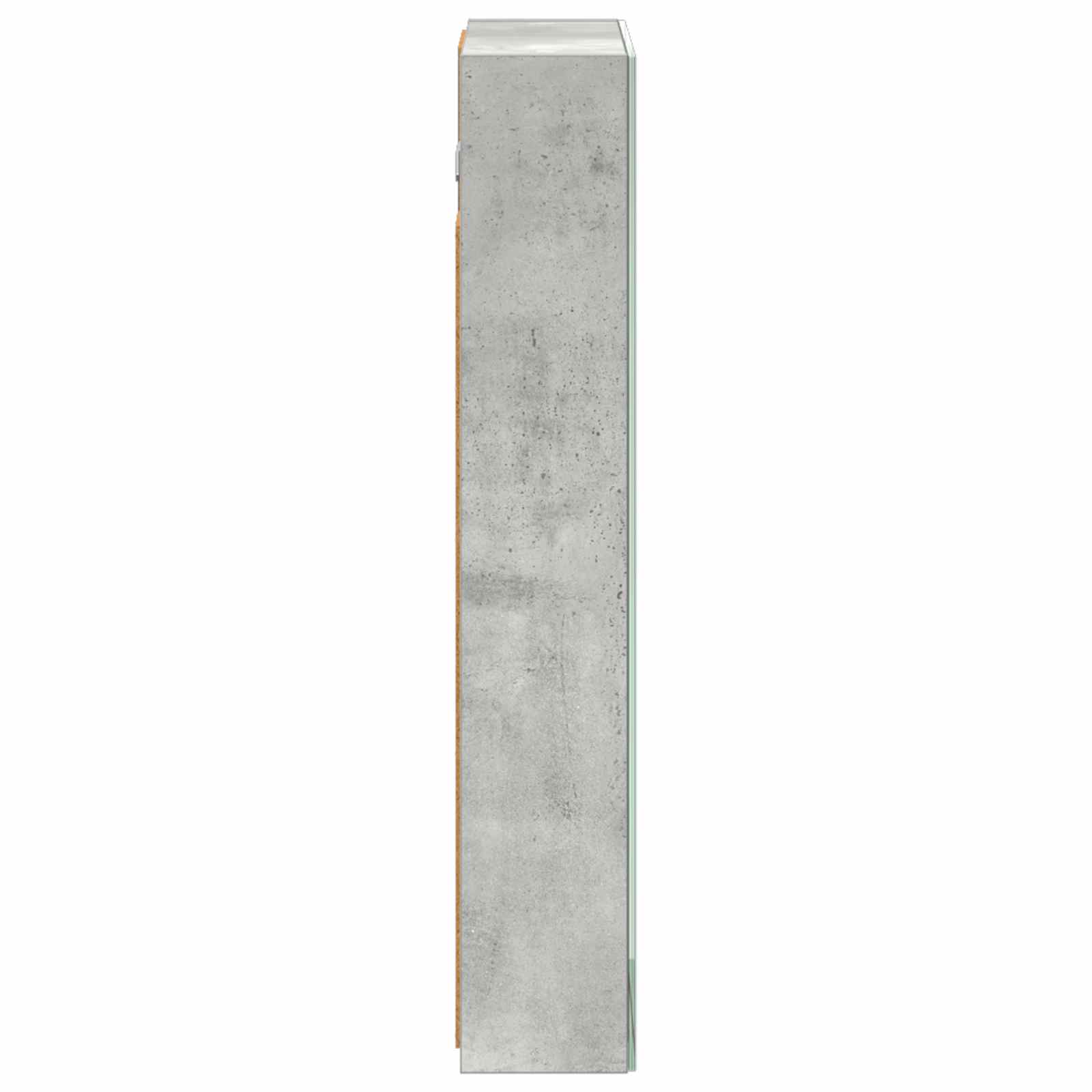 Kupaonski ormar s ogledalom Betonski sivi 40 x 10,5 x 60,5 cm