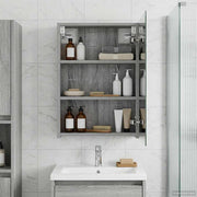 Kupaonski ormar s ogledalom Siva Sonoma 40 x 10,5 x 60,5 cm