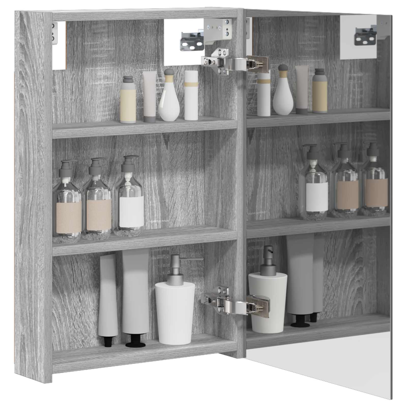 Kupaonski ormar s ogledalom Siva Sonoma 40 x 10,5 x 60,5 cm