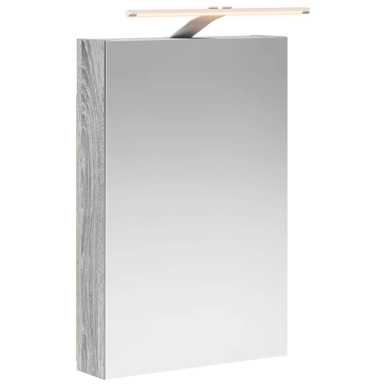 Kupaonski ormar s ogledalom Siva Sonoma 40 x 10,5 x 60,5 cm