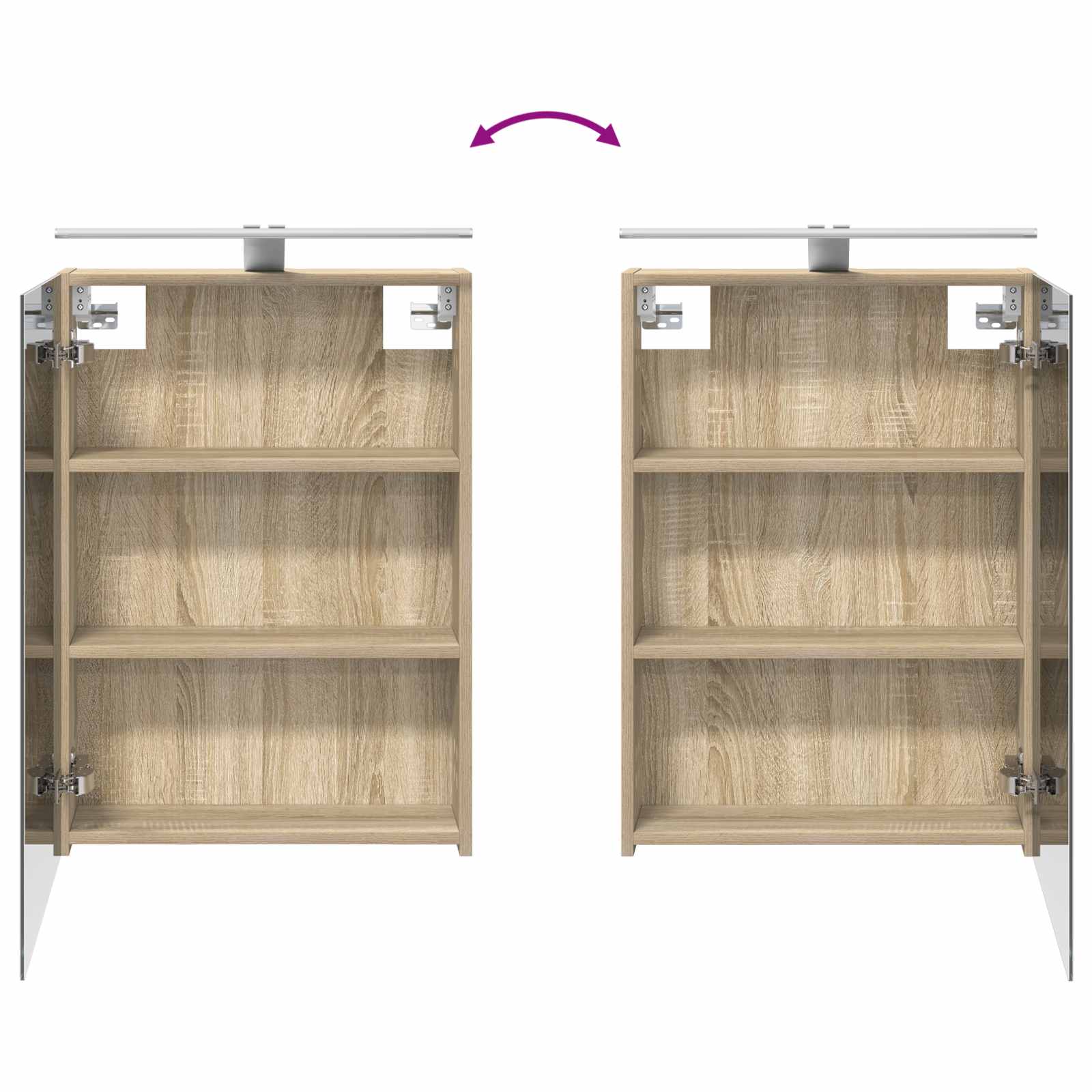 Kupaonski ormar s ogledalom Sonoma hrast 50 x 14,5 x 70 cm