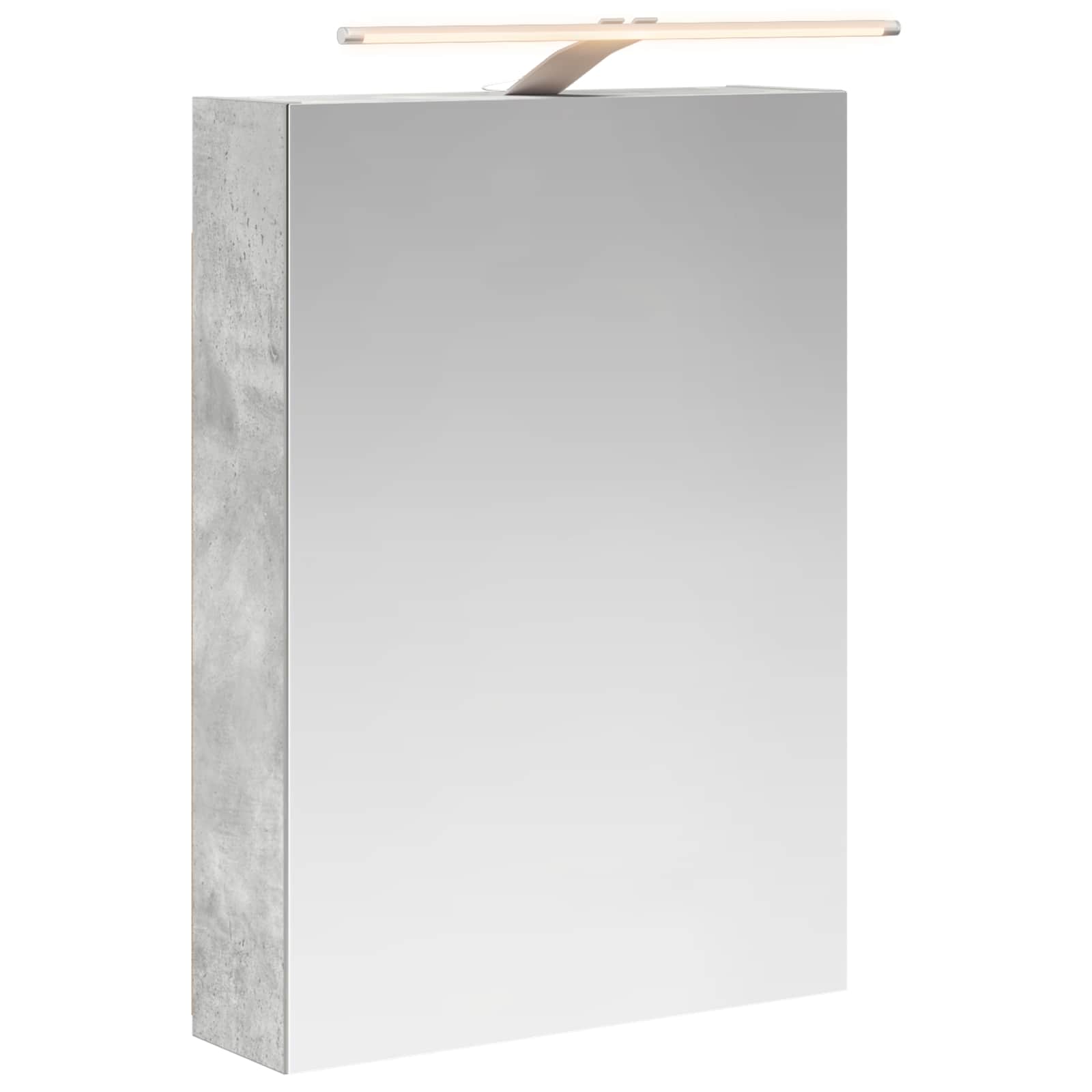 Kupaonski ormar s ogledalom Betonski sivi 50 x 14,5 x 70 cm