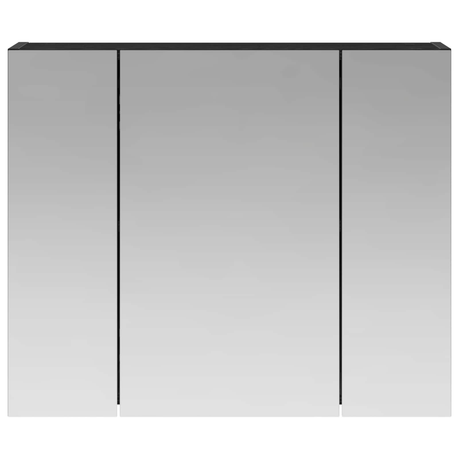 Kupaonski ormar s ogledalom Crni hrast 60 x 14,5 x 50 cm