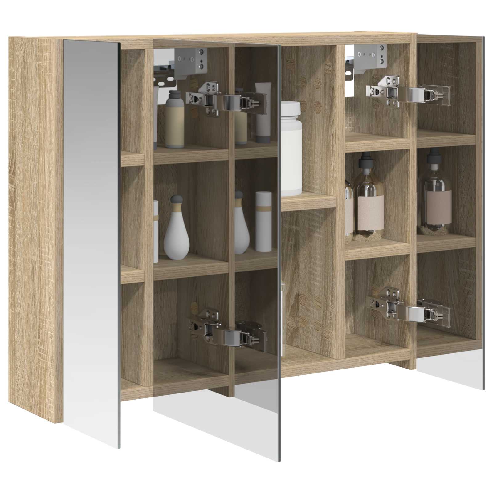 Kupaonski ormar s ogledalom Sonoma hrast 60 x 14,5 x 50 cm