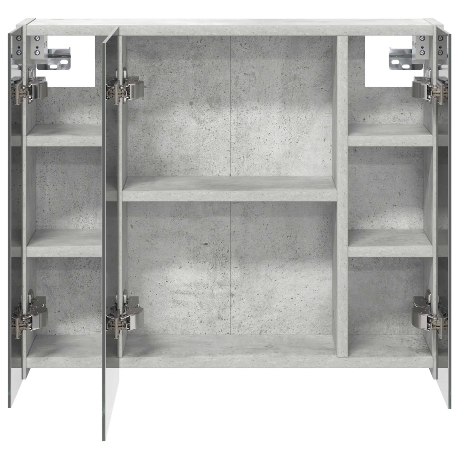 Kupaonski ormar s ogledalom Betonski sivi 60 x 14,5 x 50 cm
