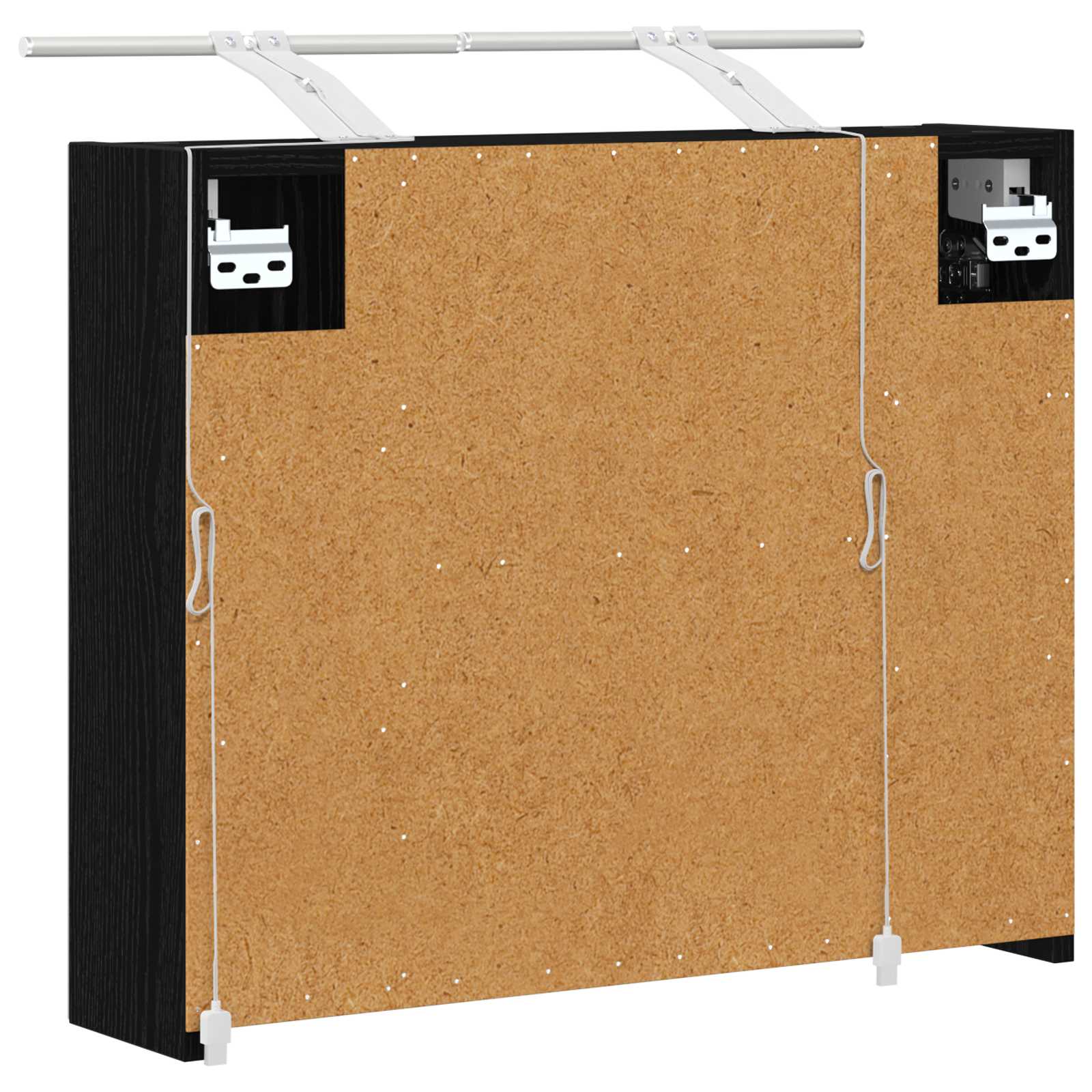 Kupaonski ormar s ogledalom Crni hrast 60 x 14,5 x 50 cm