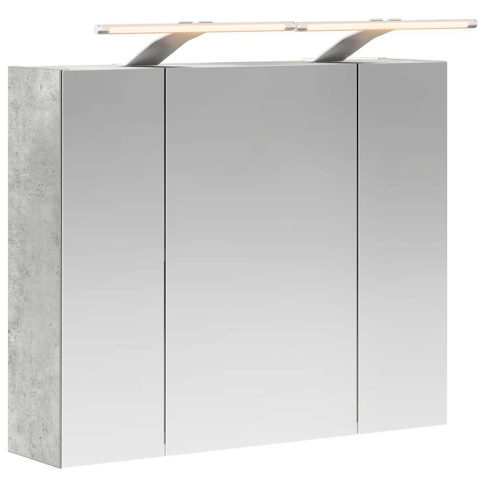 Kupaonski ormar s ogledalom Betonski sivi 60 x 14,5 x 50 cm