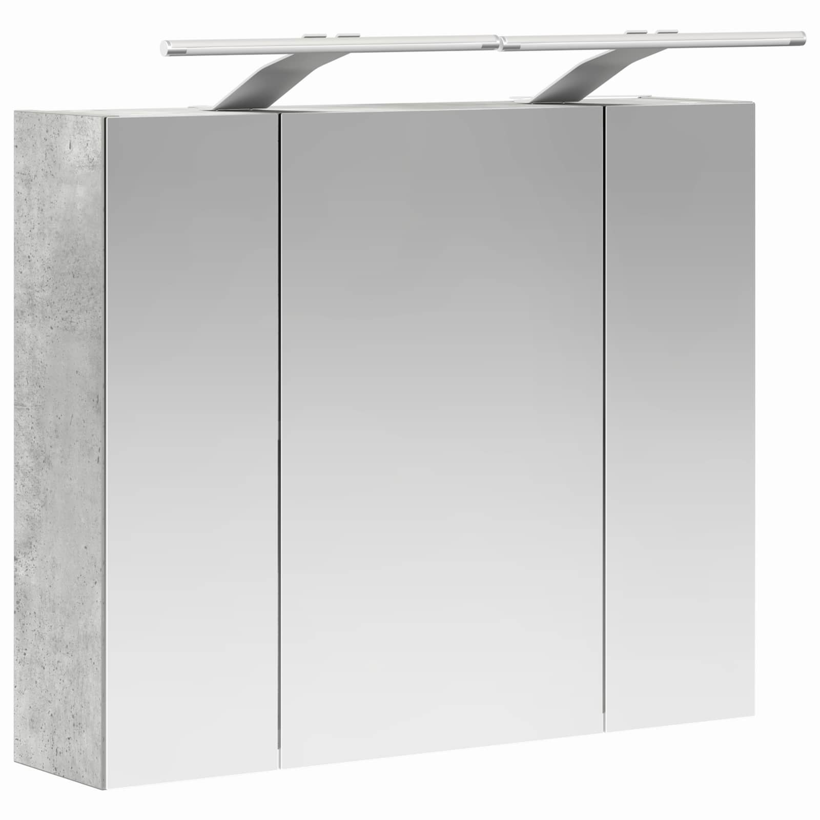 Kupaonski ormar s ogledalom Betonski sivi 60 x 14,5 x 50 cm