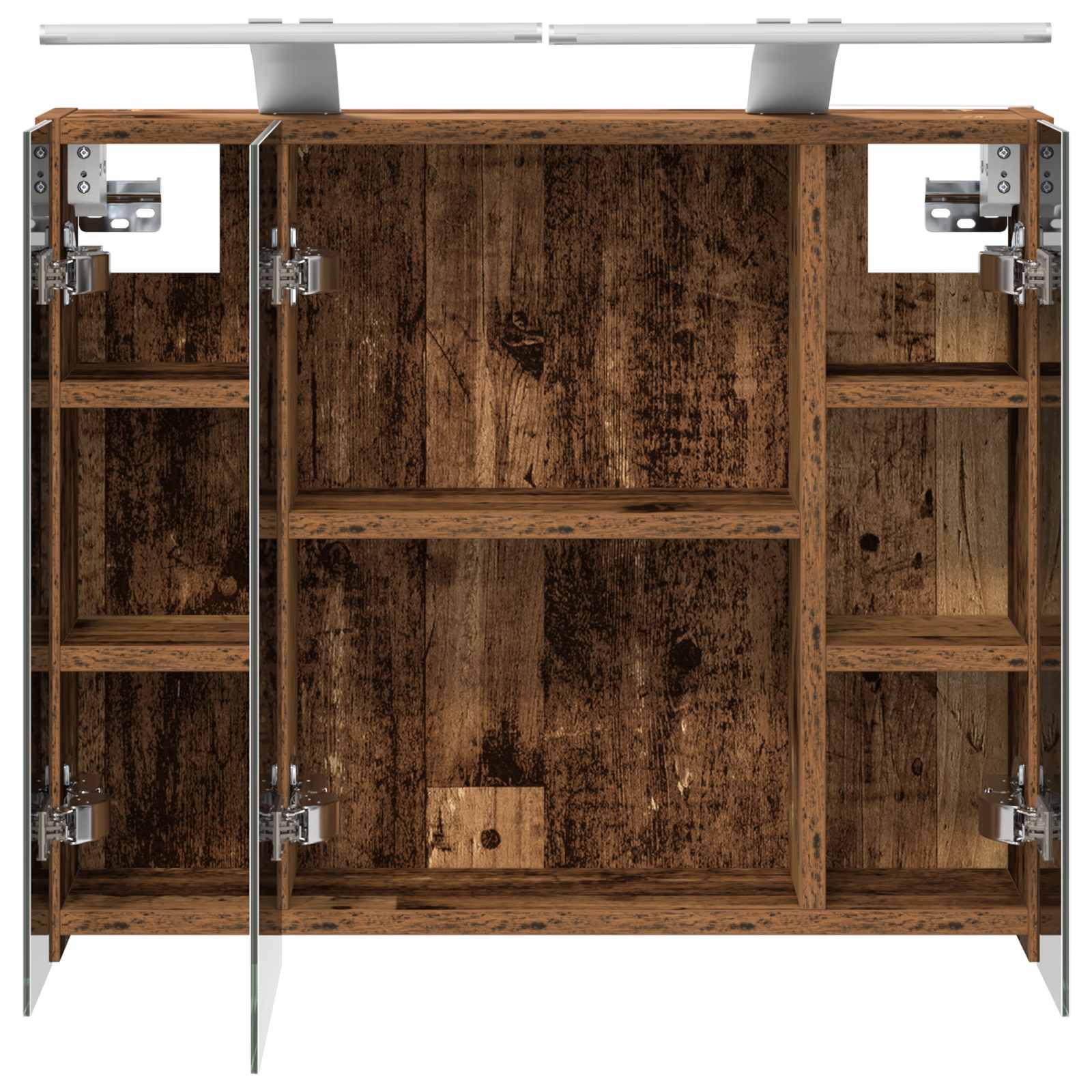 Kupaonski ormar s ogledalom Staro drvo 60 x 14,5 x 50 cm