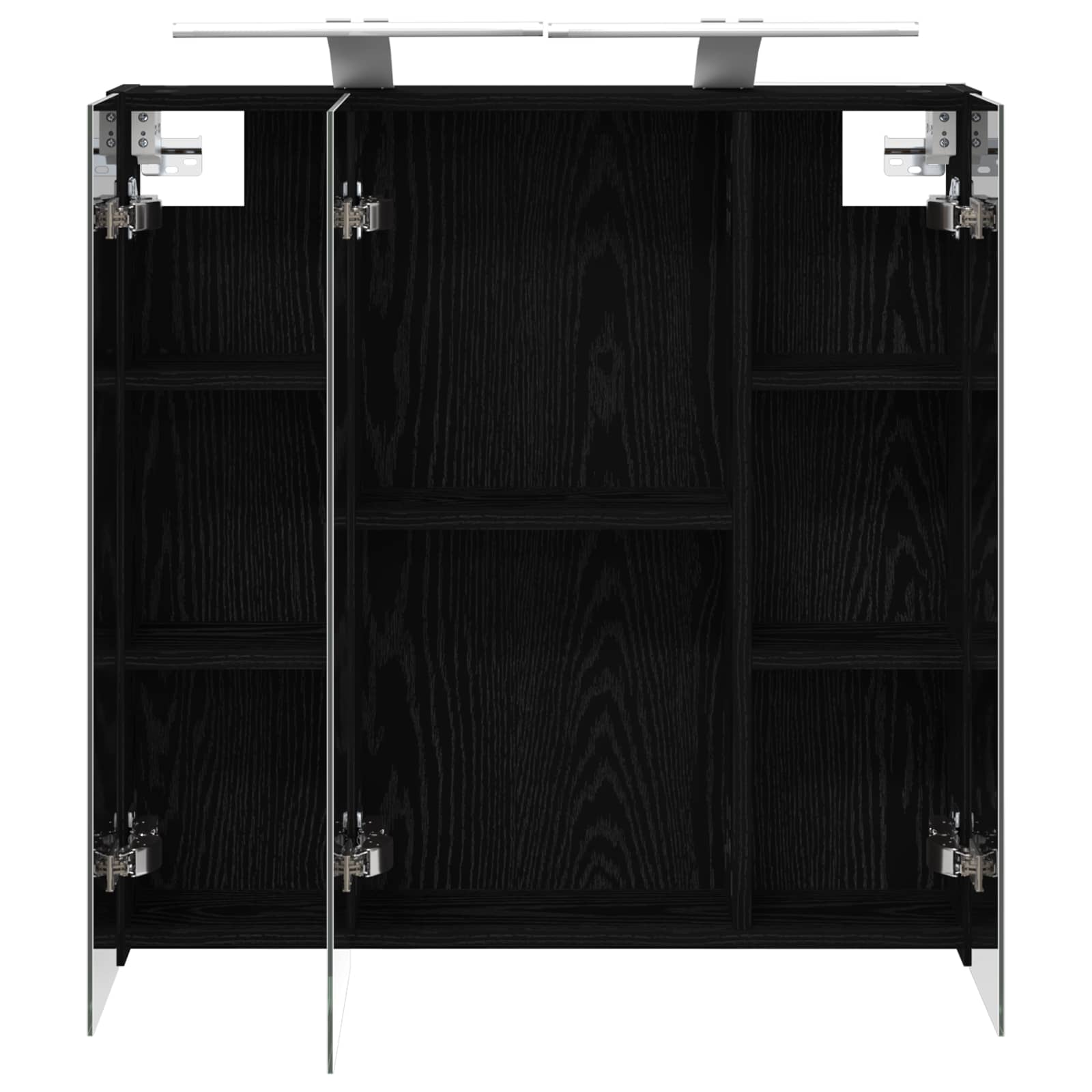 Kupaonski ormar s ogledalom Crni hrast 70 x 14,5 x 70 cm