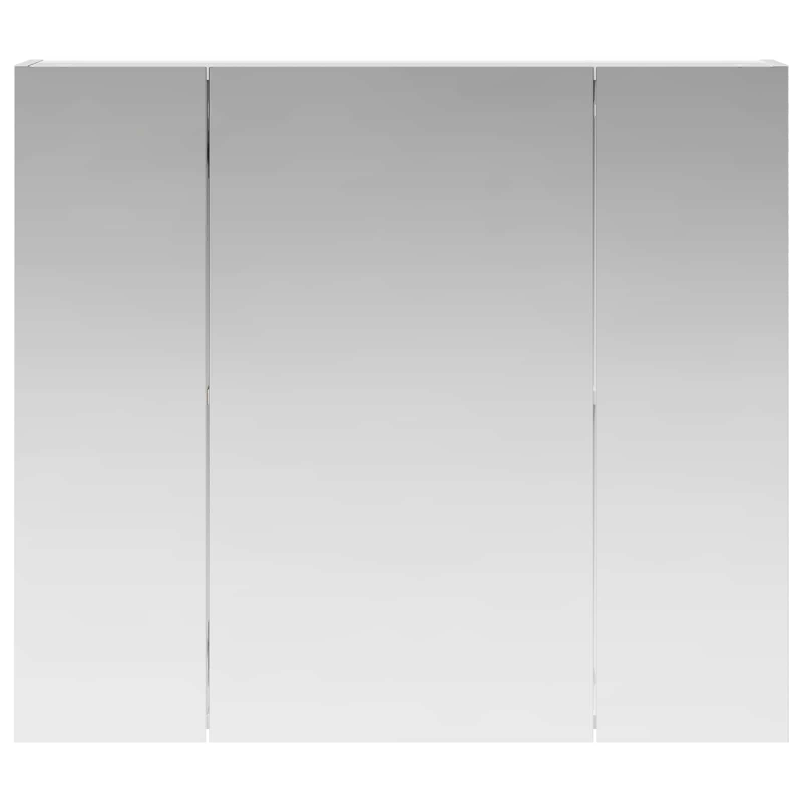 Kupaonski ormar s ogledalom s policom Bijelo 80 x 14.5 x 70 cm