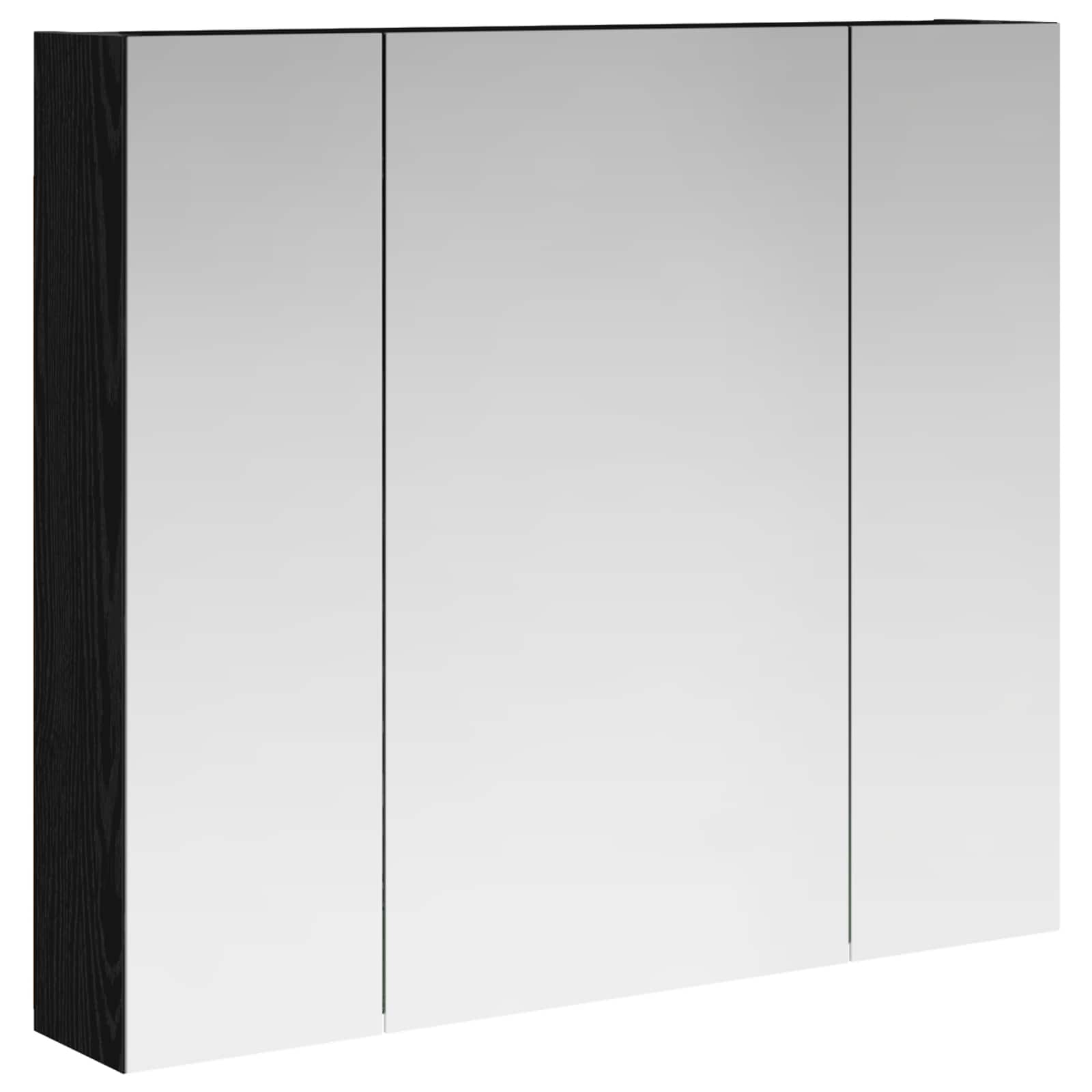 Kupaonski ormar s ogledalom Zidne Crni hrast 80 x 14.5 x 70 cm