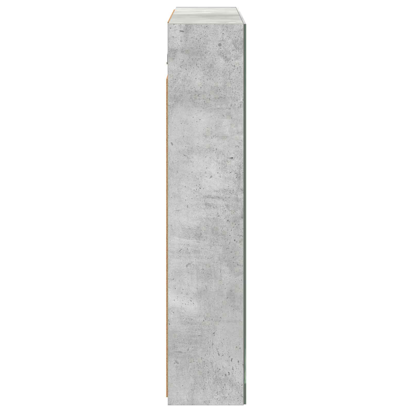 Kupaonski ormar s ogledalom Betonski sivi 80 x 14.5 x 70 cm