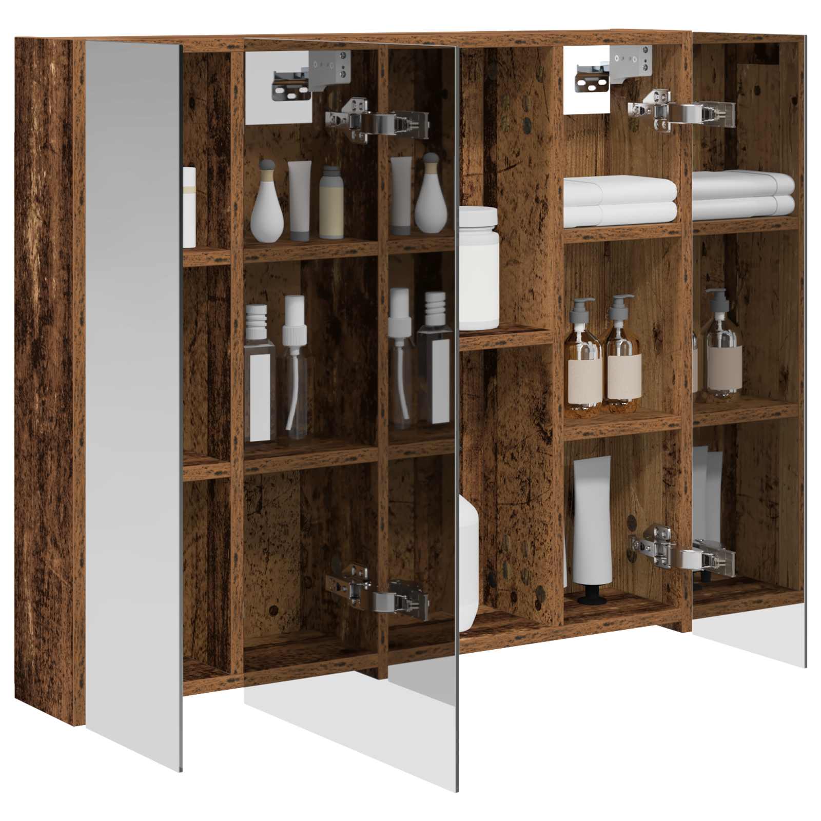 Kupaonski ormar s ogledalom Zidne Staro drvo 80 x 14.5 x 70 cm