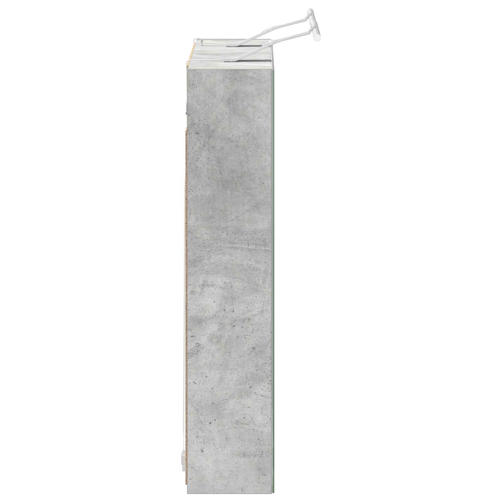 Kupaonski ormar s ogledalom Betonski sivi 80 x 14.5 x 70 cm