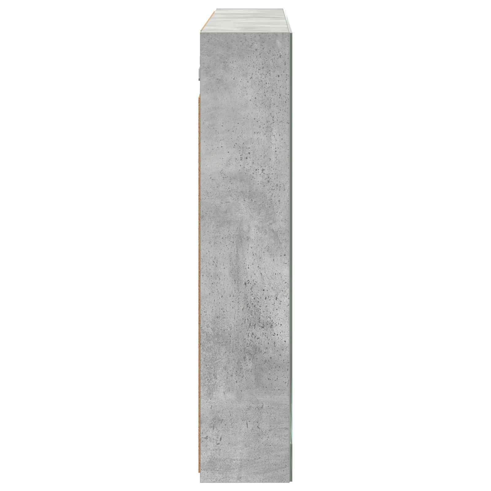 Kupaonski ormar s ogledalom Betonski sivi 100 x 14,5 x 70 cm