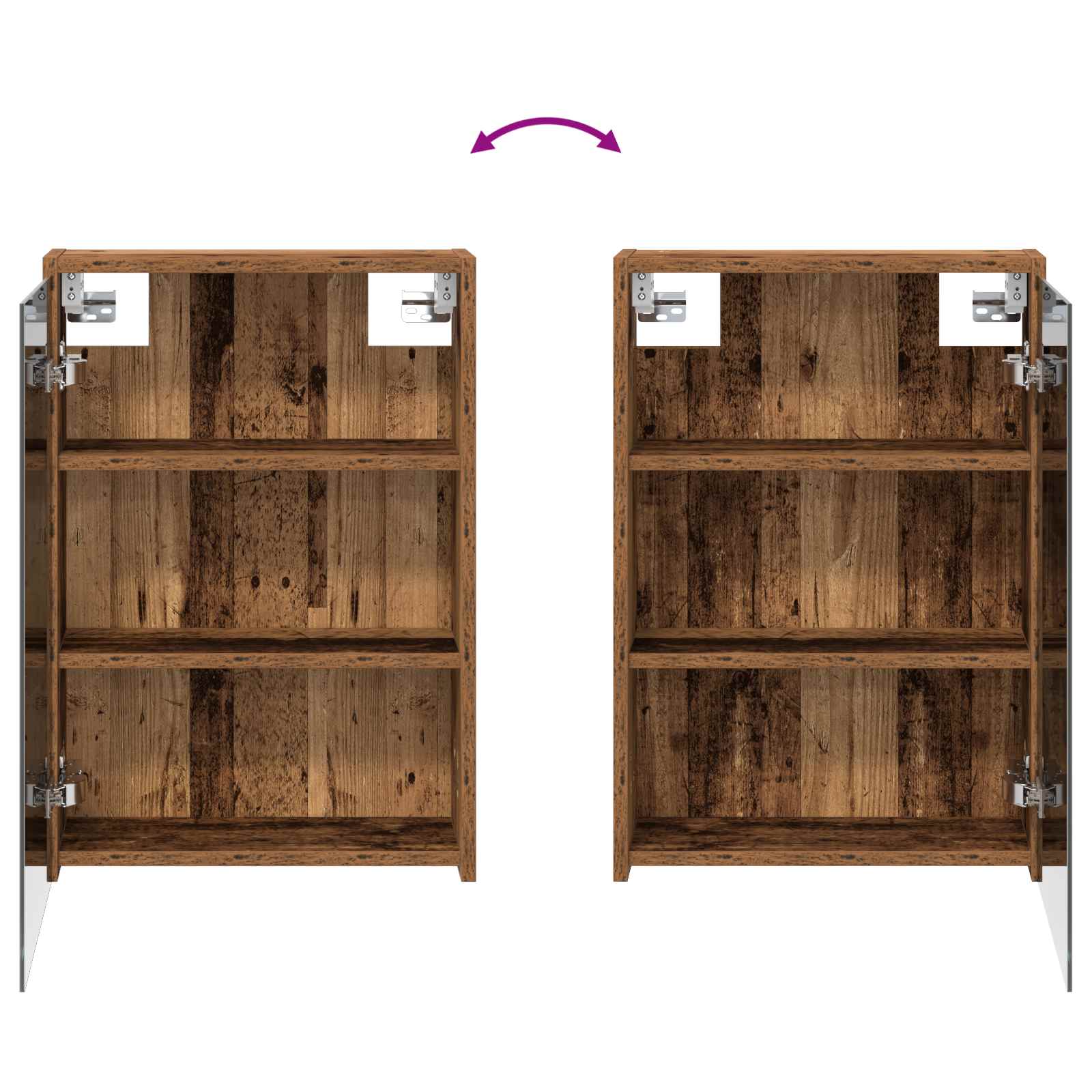 Kupaonski ormar s ogledalom Zidne Staro drvo 43 x 16 x 62.5 cm