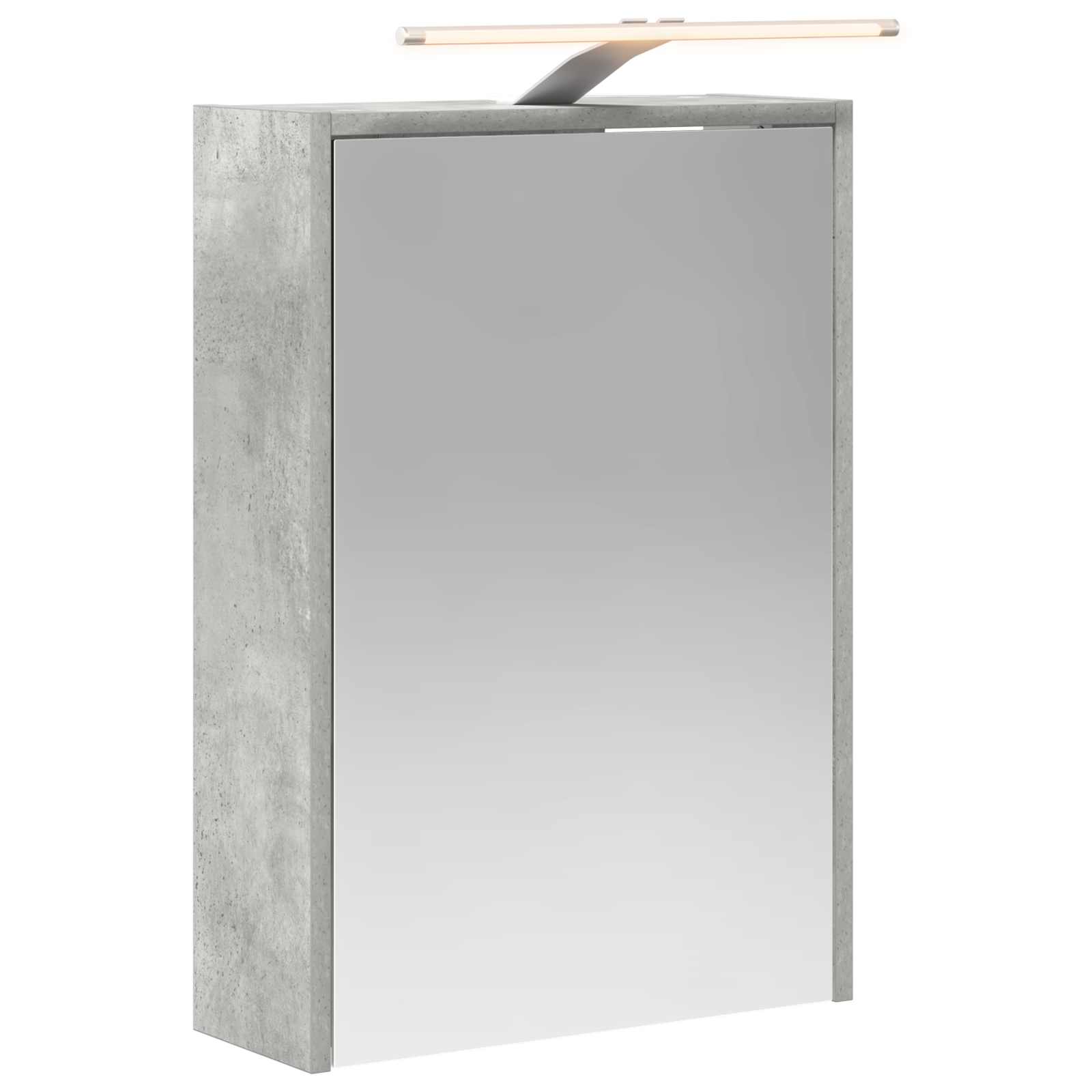 Kupaonski ormar s ogledalom Betonski sivi 43 x 16 x 62.5 cm