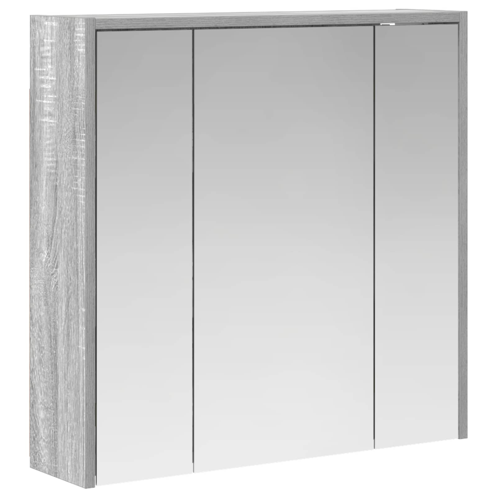 Kupaonski ormar s ogledalom Siva Sonoma 63,5 x 16 x 62,5 cm