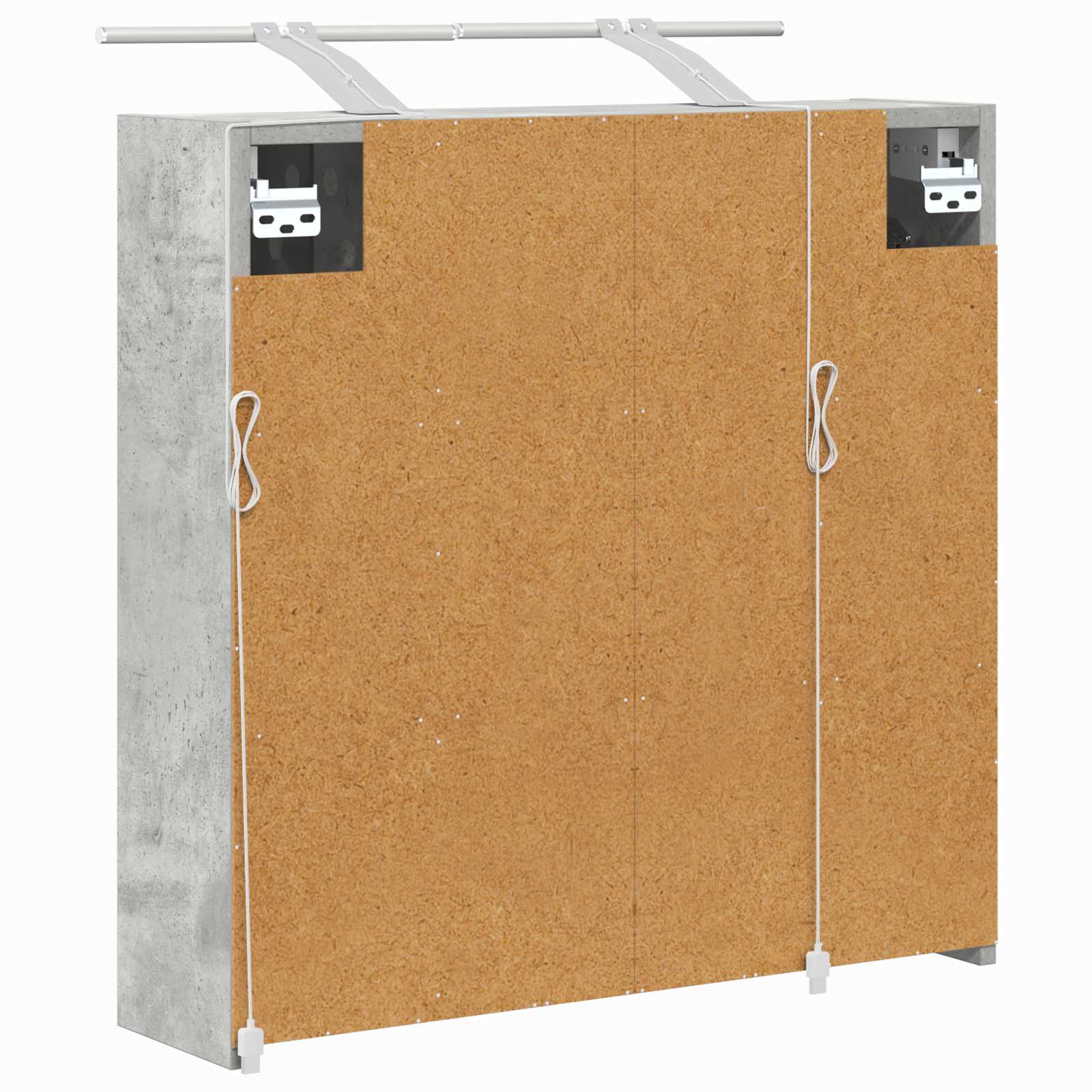 Kupaonski ormar s ogledalom Betonski sivi 63,5 x 16 x 62,5 cm