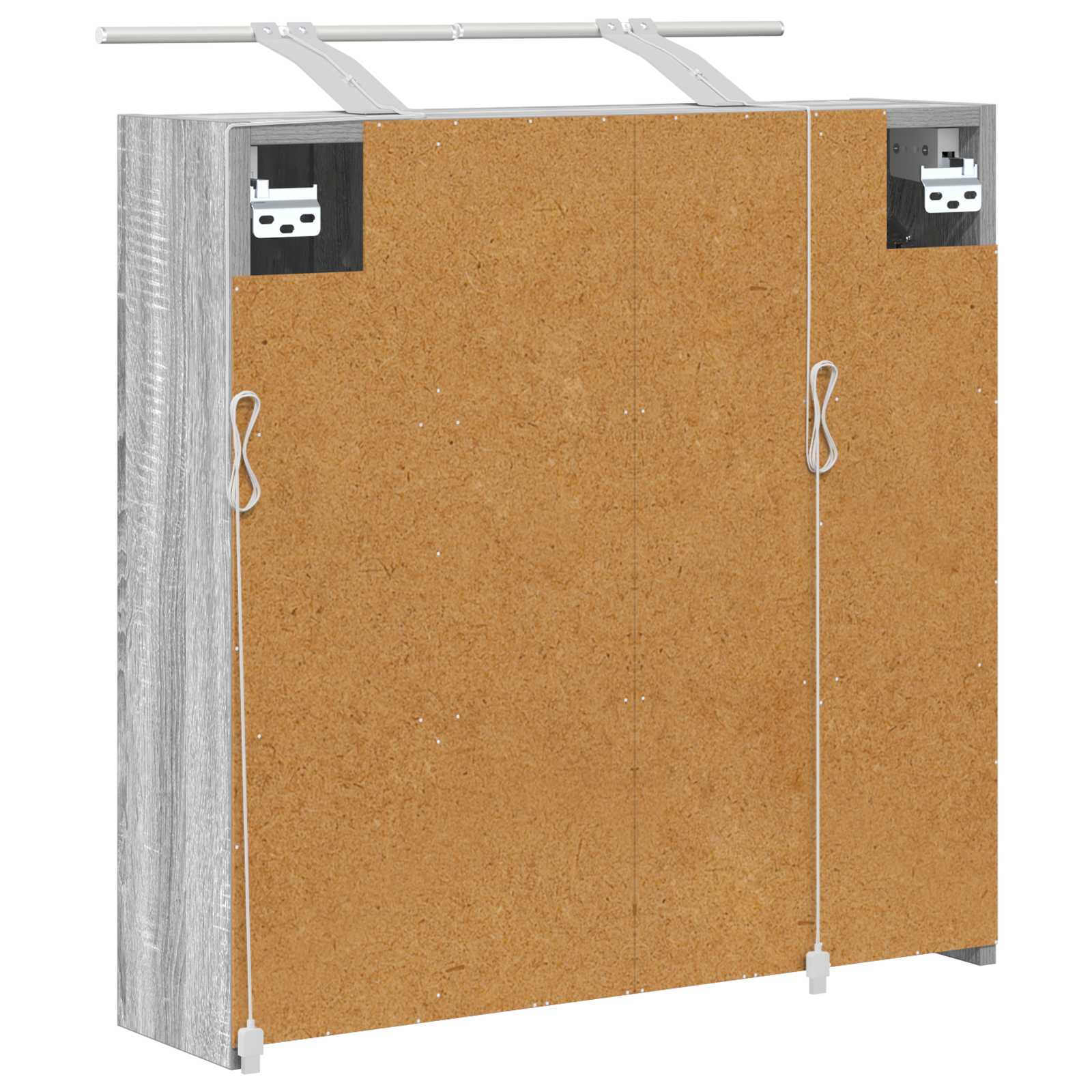 Kupaonski ormar s ogledalom Siva Sonoma 63,5 x 16 x 62,5 cm