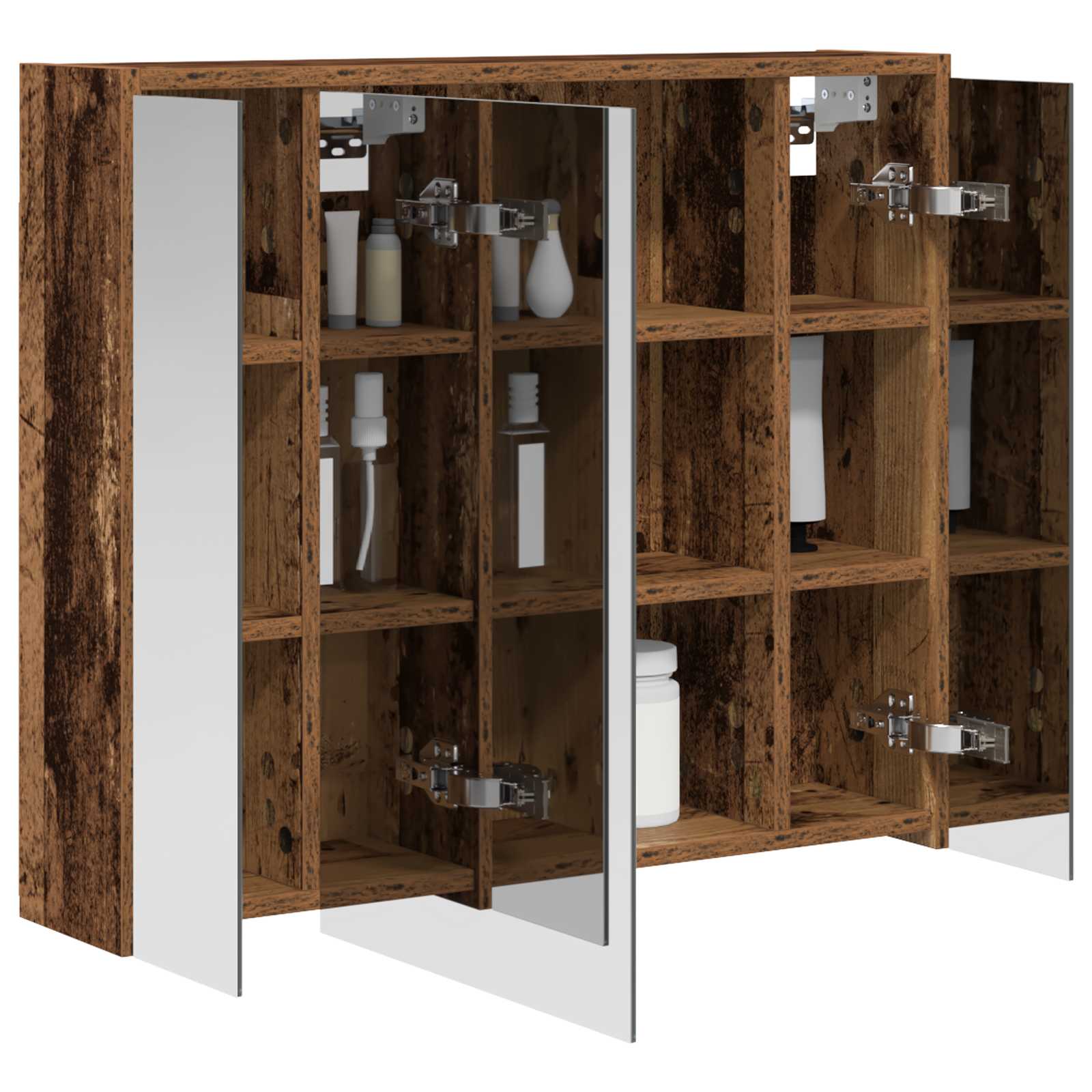 Kupaonski ormar s ogledalom Staro drvo 73,5 x 16 x 62,5 cm
