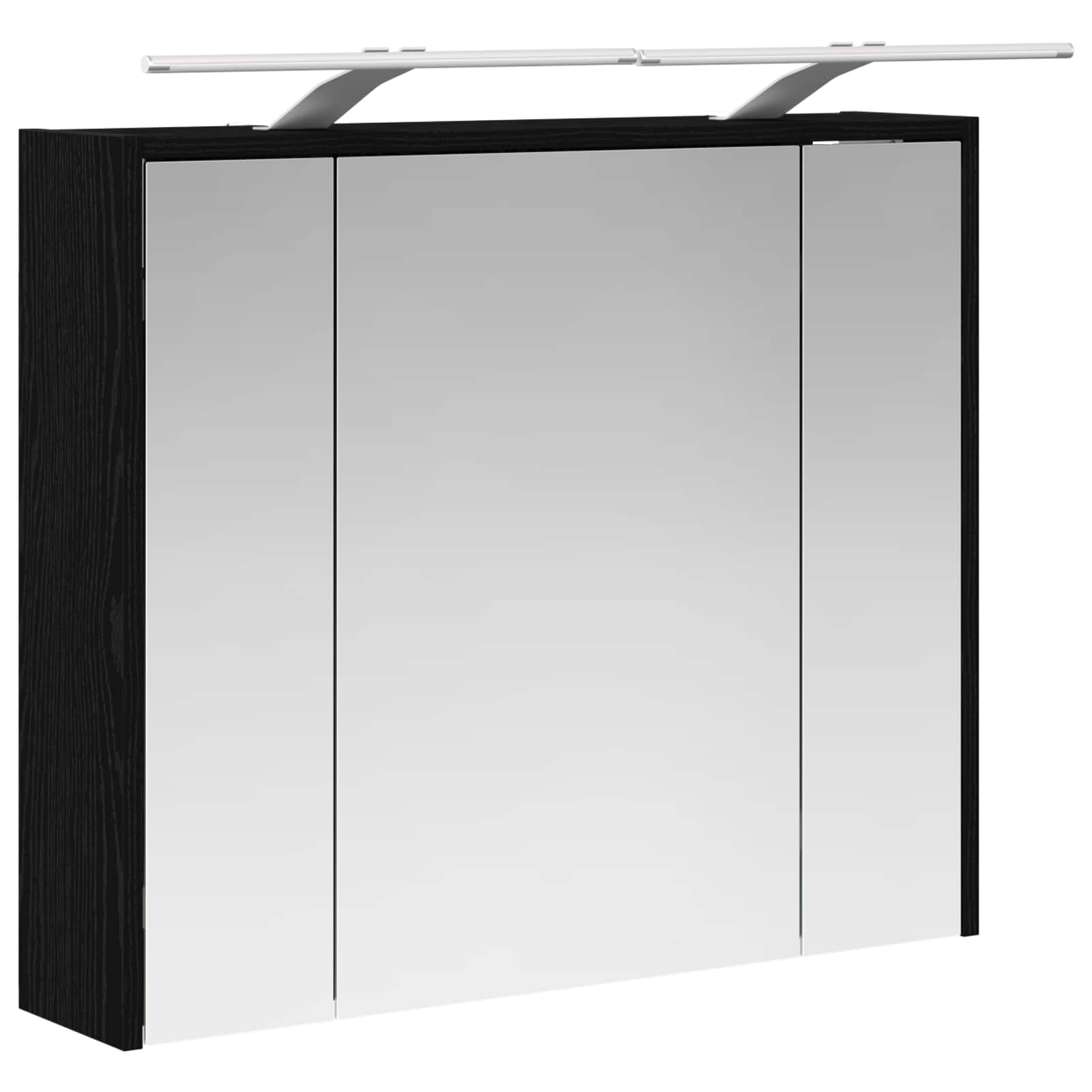 Kupaonski ormar s ogledalom Crni hrast 73,5 x 16 x 62,5 cm