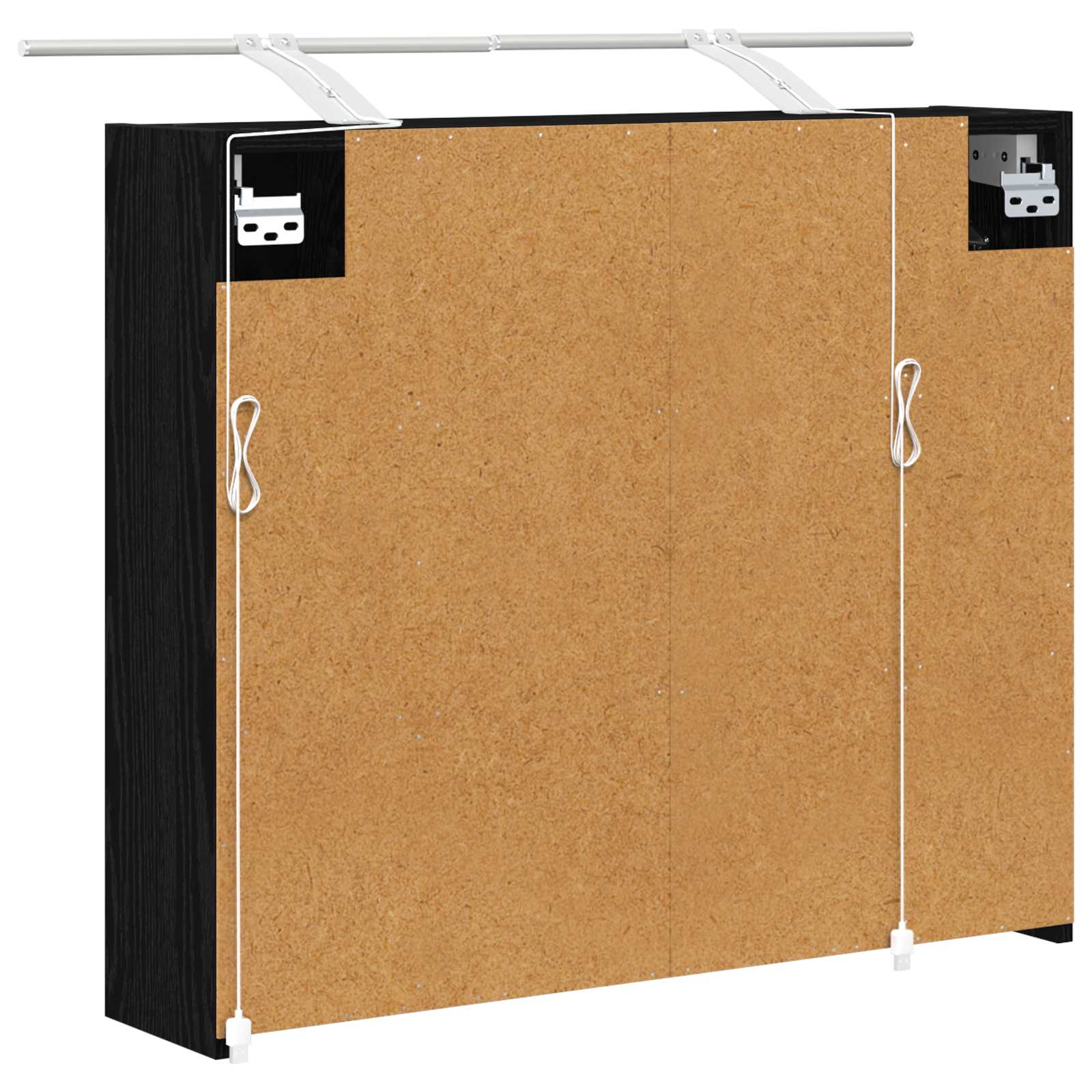 Kupaonski ormar s ogledalom Crni hrast 73,5 x 16 x 62,5 cm