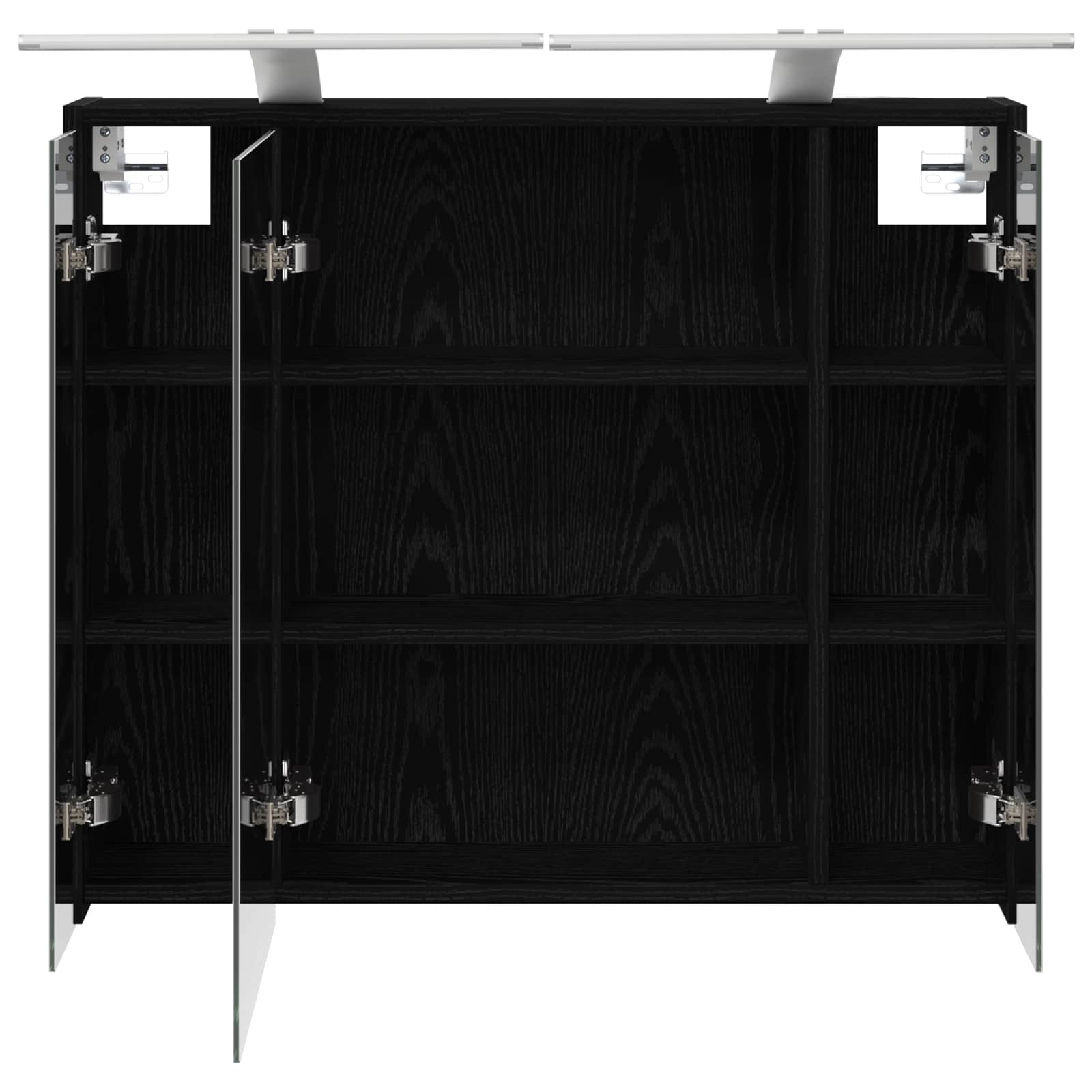 Kupaonski ormar s ogledalom Crni hrast 73,5 x 16 x 62,5 cm