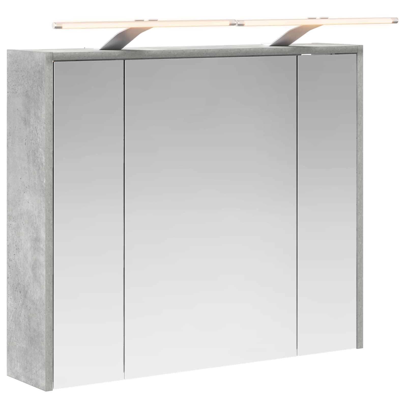 Kupaonski ormar s ogledalom Betonski sivi 73,5 x 16 x 62,5 cm
