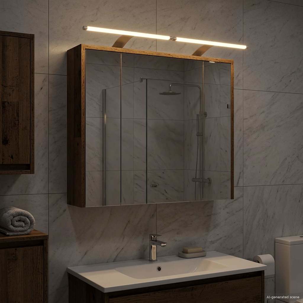 Kupaonski ormar s ogledalom Staro drvo 73,5 x 16 x 62,5 cm