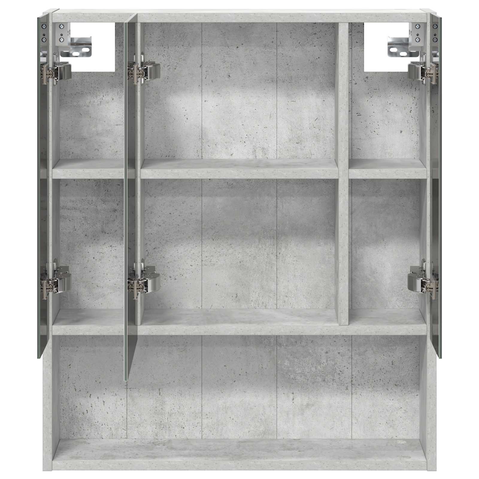 Kupaonski ormar s ogledalom Betonski sivi 60 x 14.5 x 70 cm