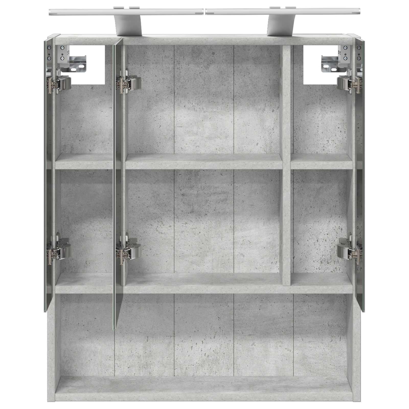 Kupaonski ormar s ogledalom Betonski sivi 60 x 14.5 x 70 cm
