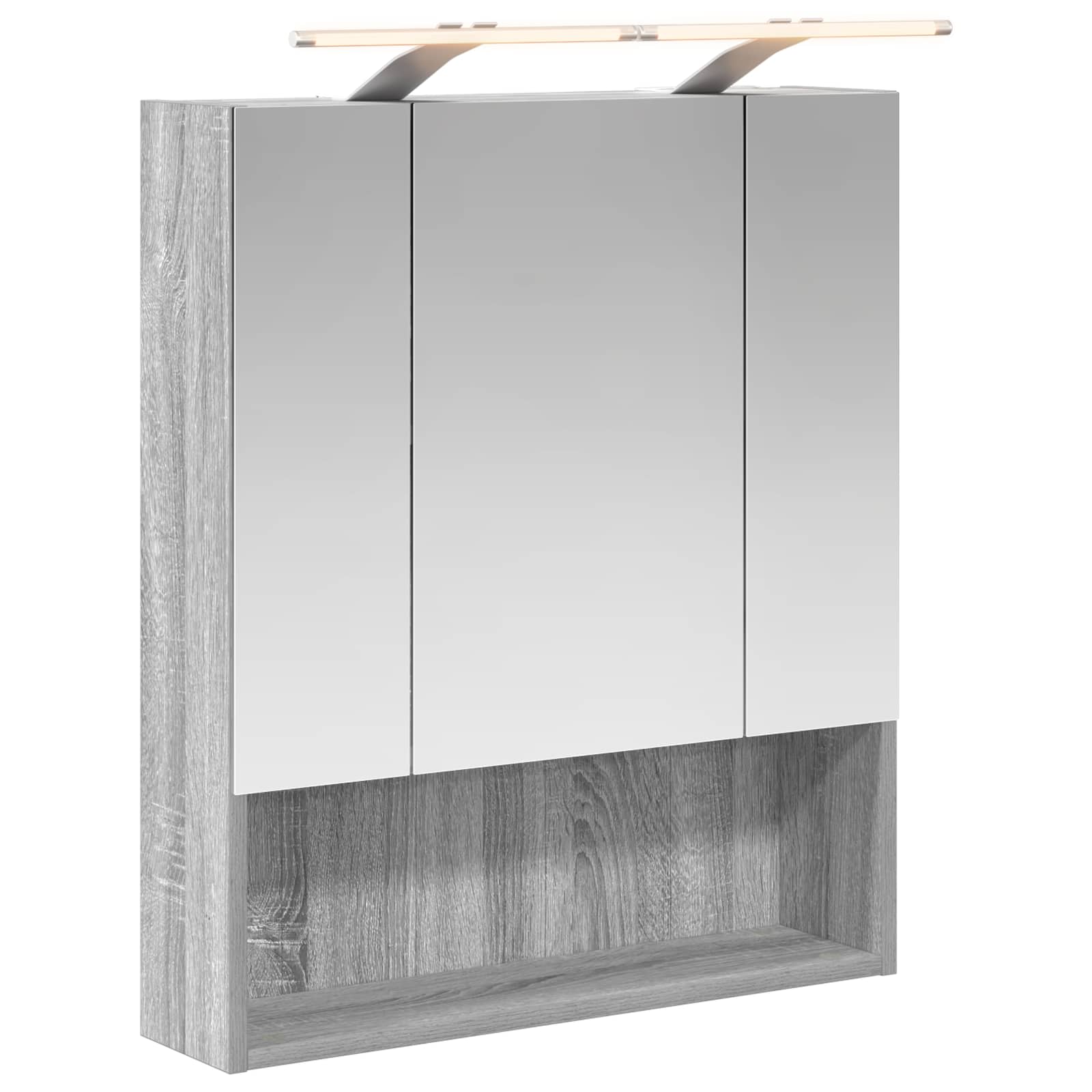 Kupaonski ormar s ogledalom Zidne Siva Sonoma 60 x 14.5 x 70 cm