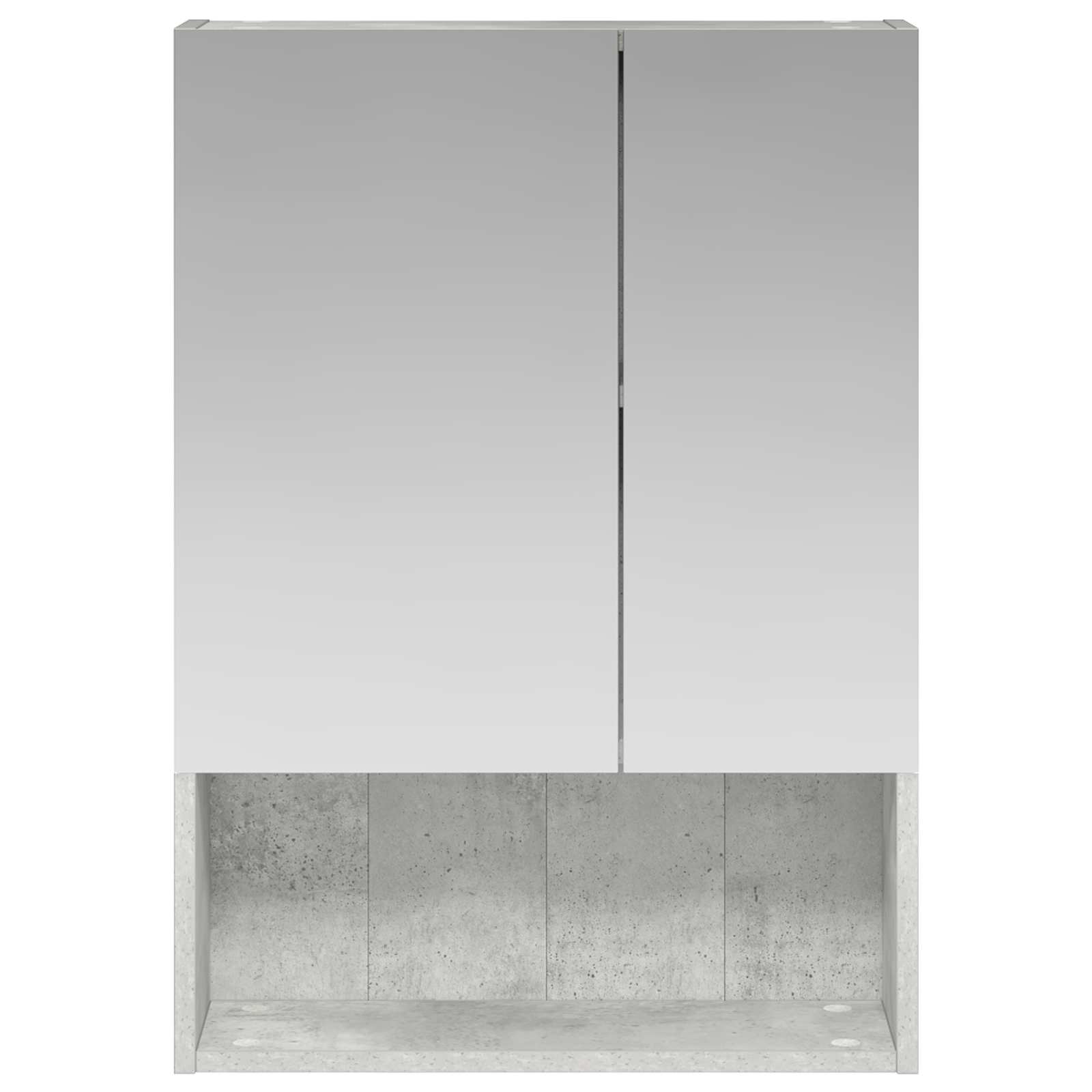 Kupaonski ormar s ogledalom Betonski sivi 50 x 14,5 x 70 cm