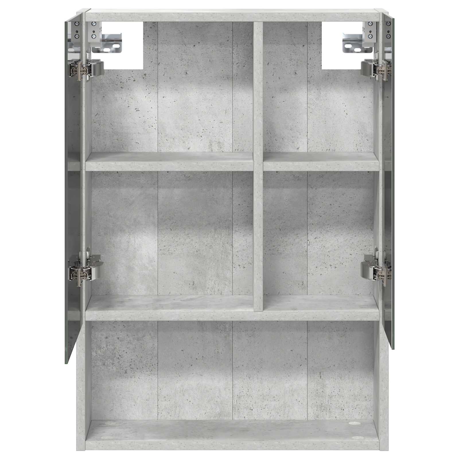Kupaonski ormar s ogledalom Betonski sivi 50 x 14,5 x 70 cm