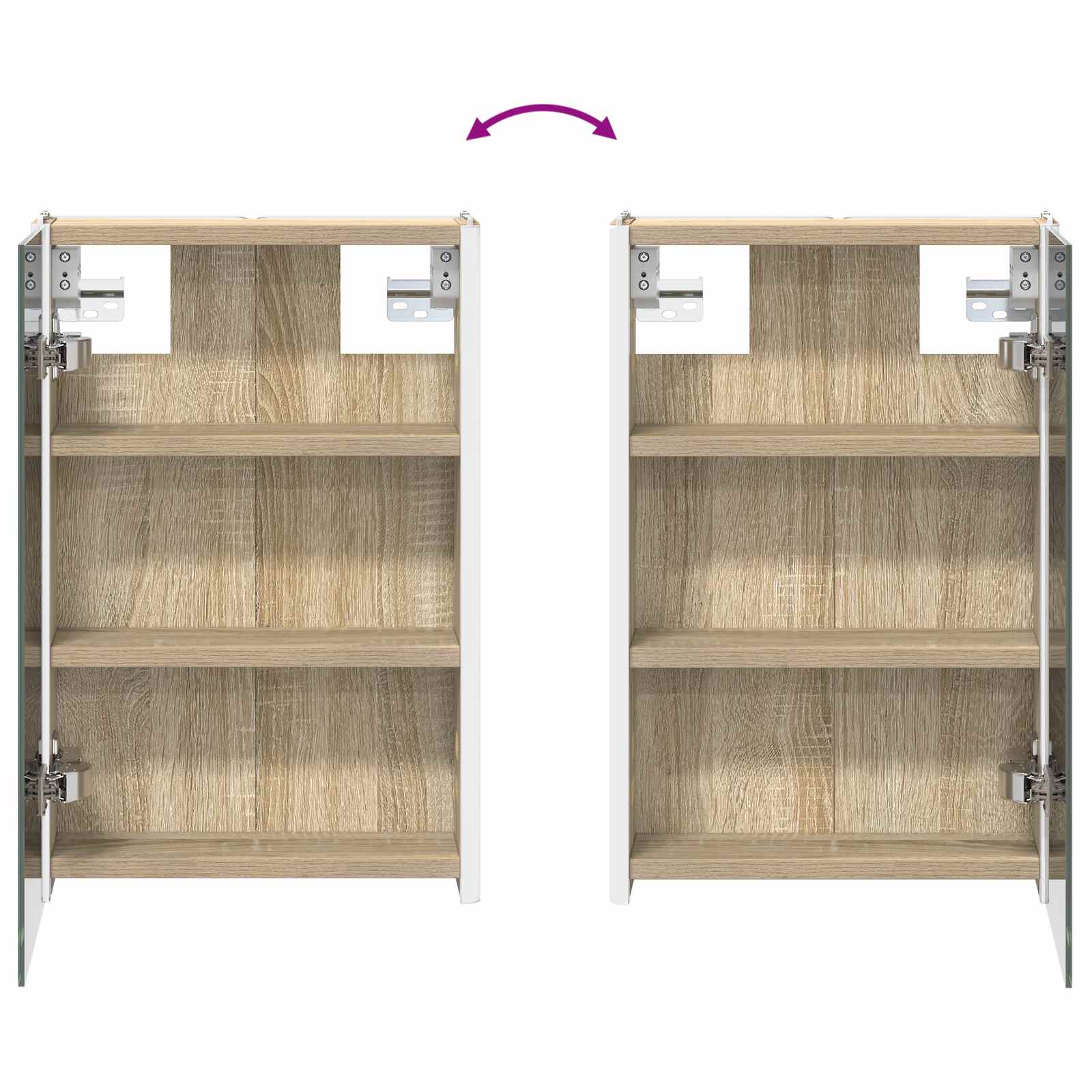 Kupaonski ormar s ogledalom Sonoma hrast 33 x 11,5 x 50 cm