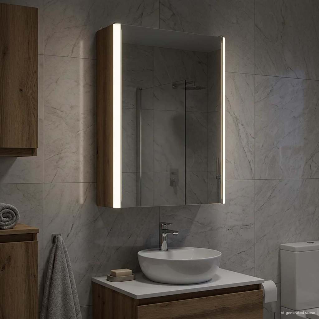 Kupaonski ormar s ogledalom Umjetnička hrastovina