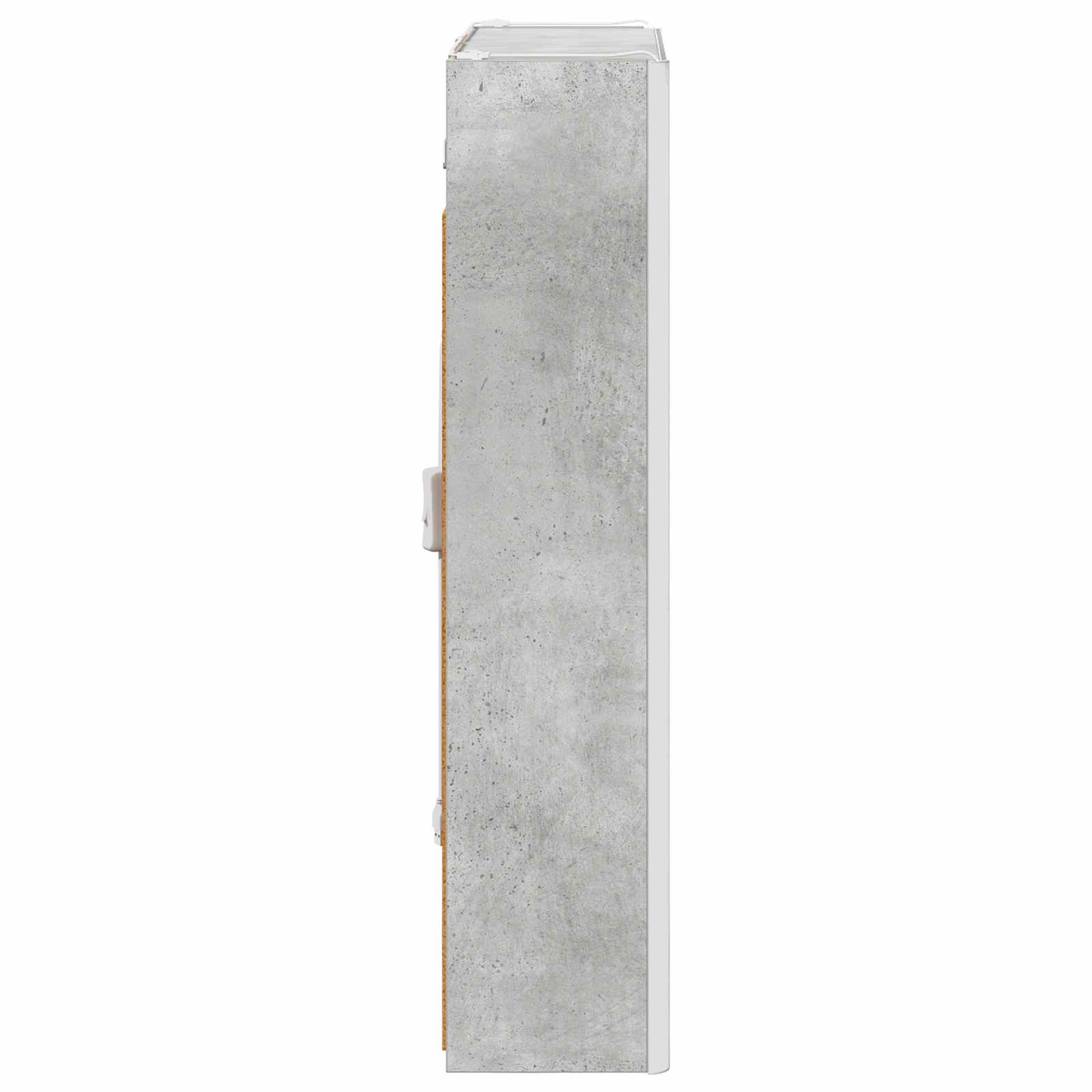 Kupaonski ormar s ogledalom Betonski sivi 53,5 x 15,5 x 70 cm