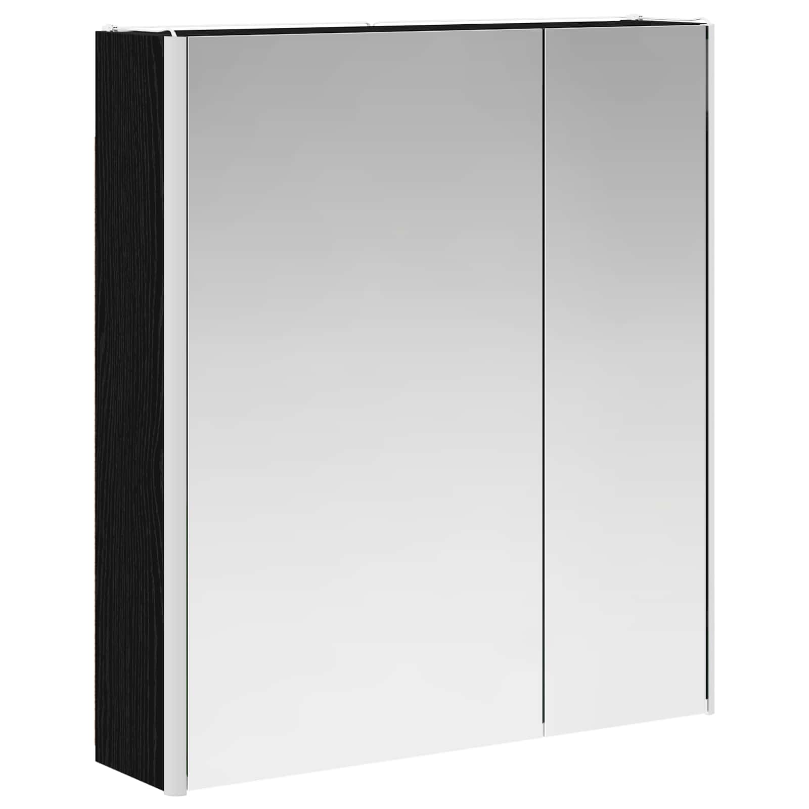 Kupaonski ormar s ogledalom Crni hrast 63,5 x 15,5 x 70 cm