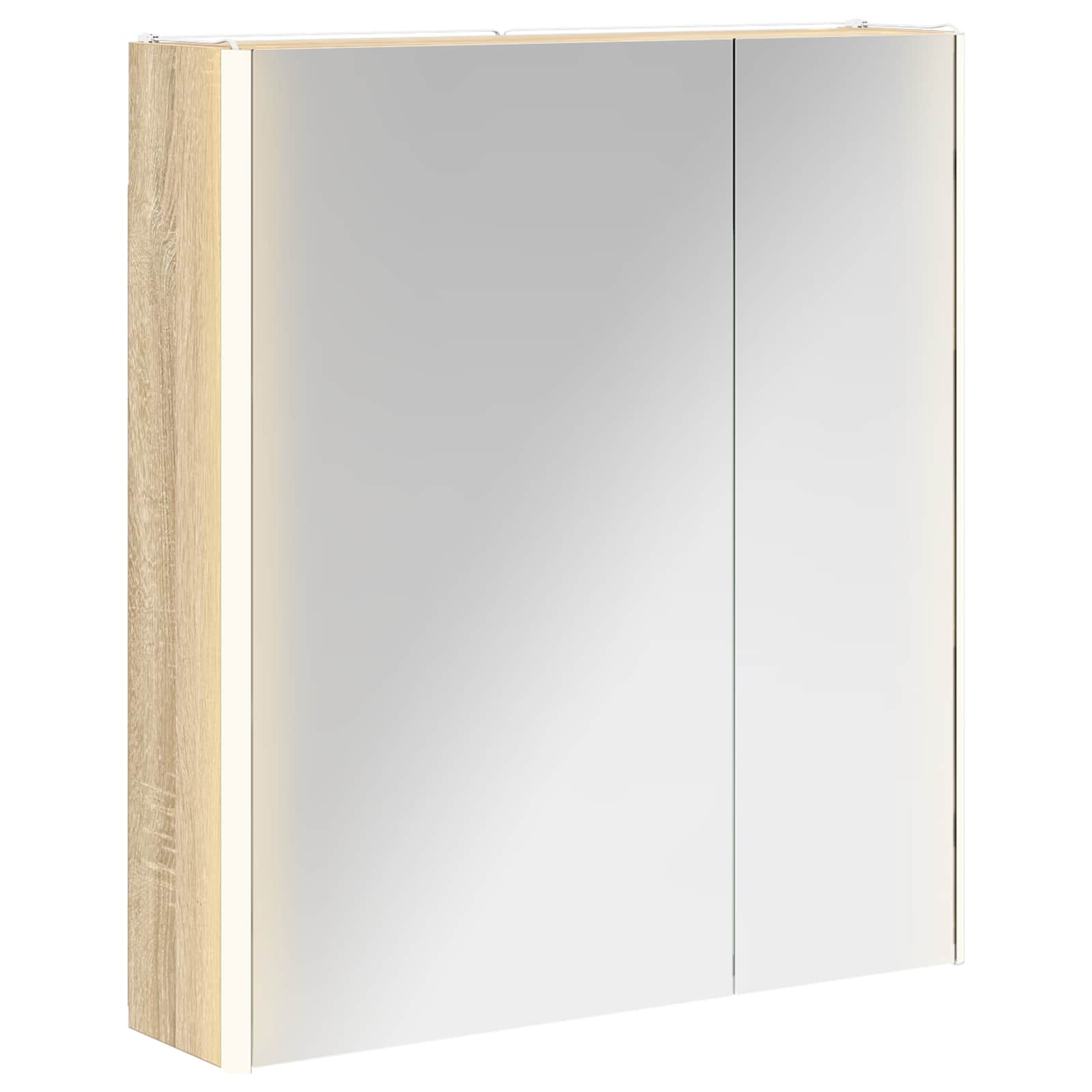 Kupaonski ormar s ogledalom Sonoma hrast 63,5 x 15,5 x 70 cm