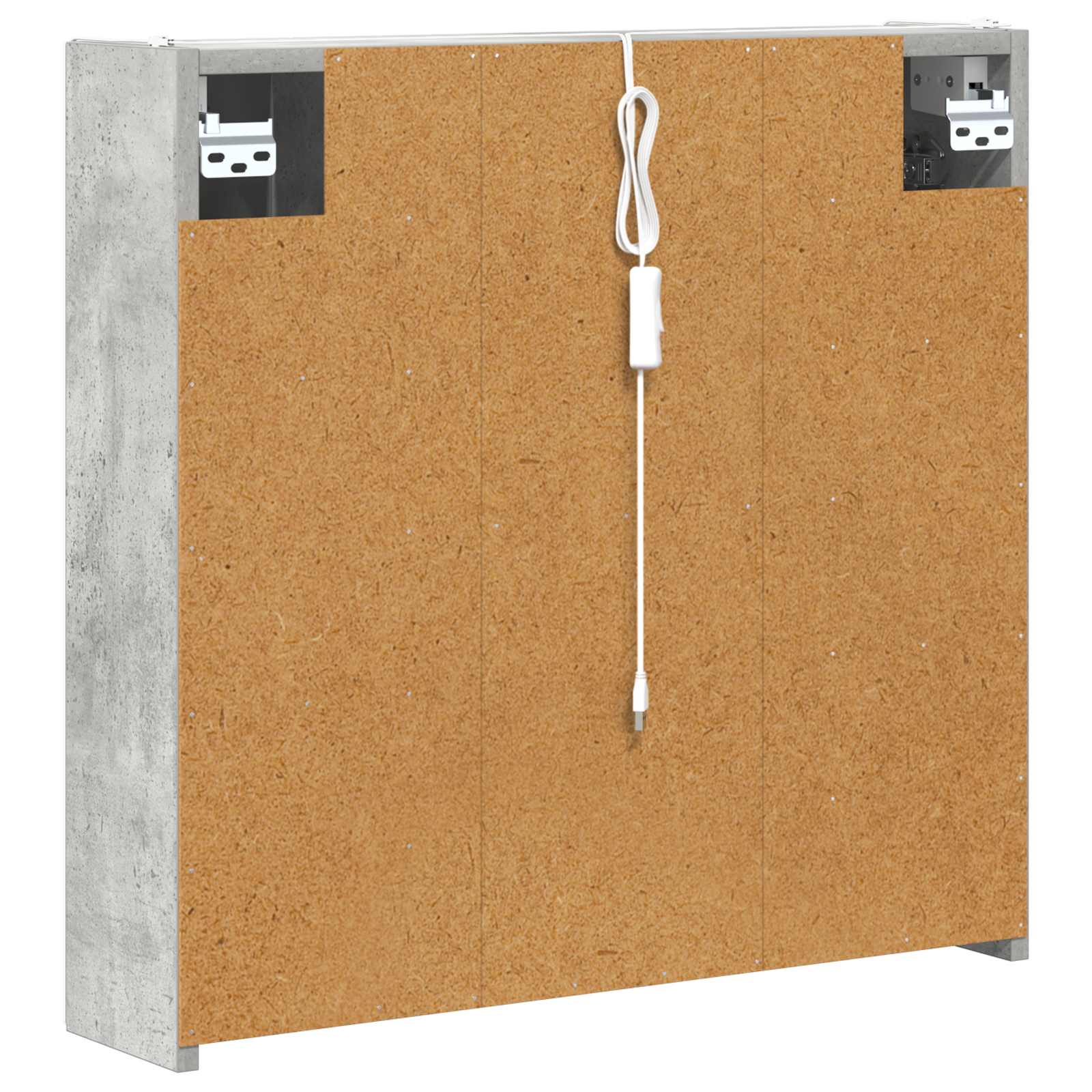 Kupaonski ormar s ogledalom Betonski sivi 63,5 x 15,5 x 60,5 cm