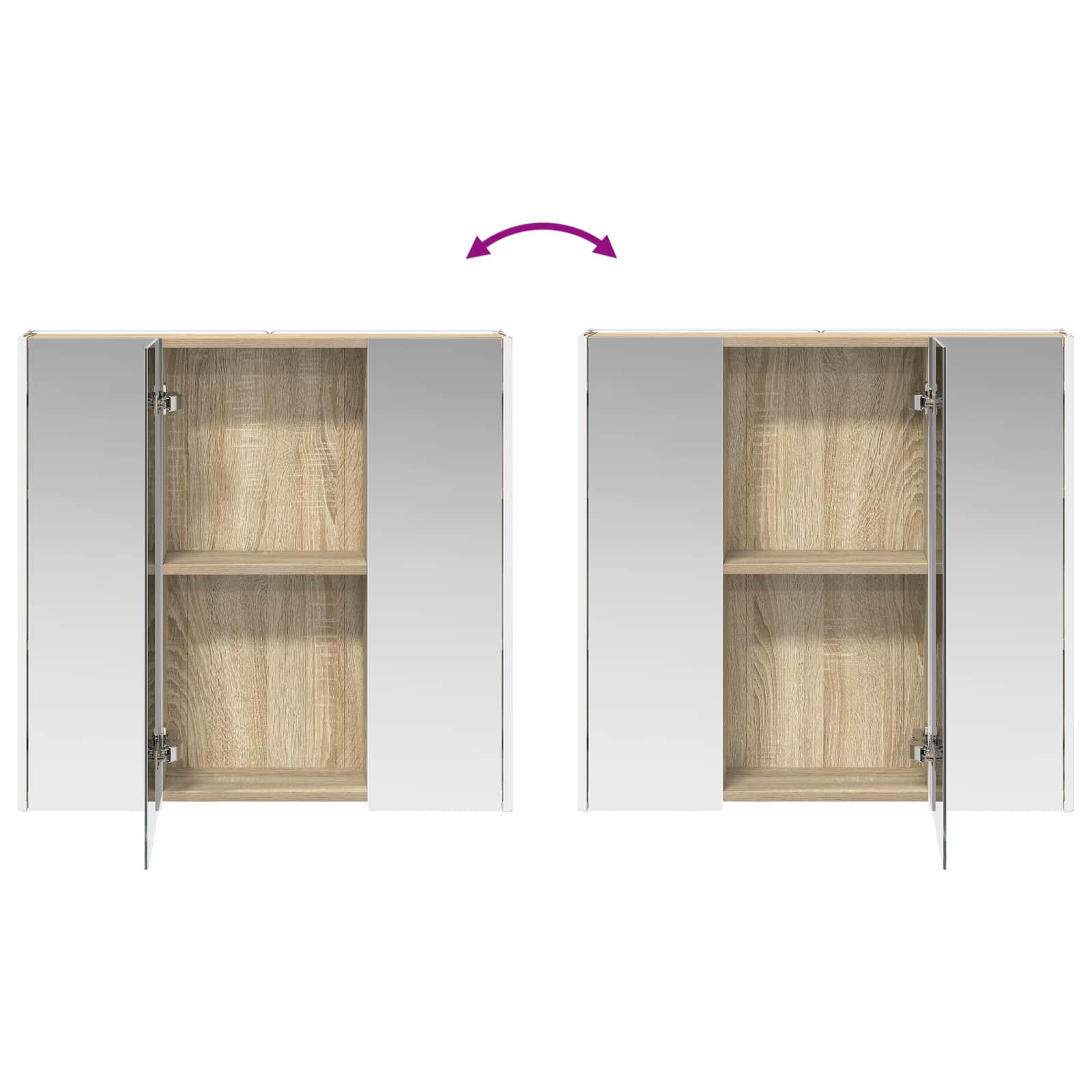 Kupaonski ormar s ogledalom Sonoma hrast 73.5 x 15.5 x 70 cm