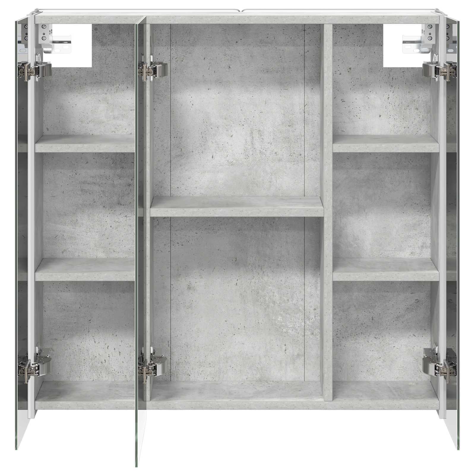Kupaonski ormar s ogledalom Betonski sivi 73.5 x 15.5 x 70 cm