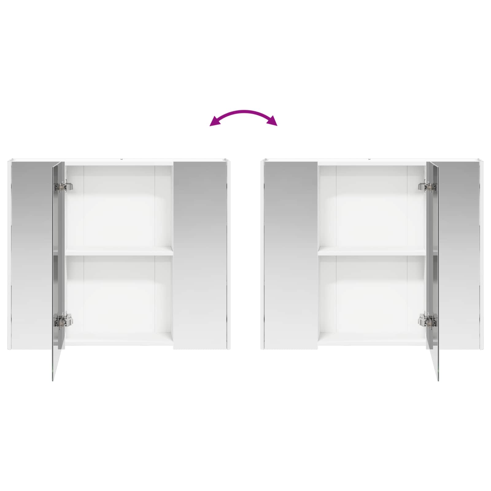 Kupaonski ormar s ogledalom Bijelo 83,5 x 15,5 x 70 cm