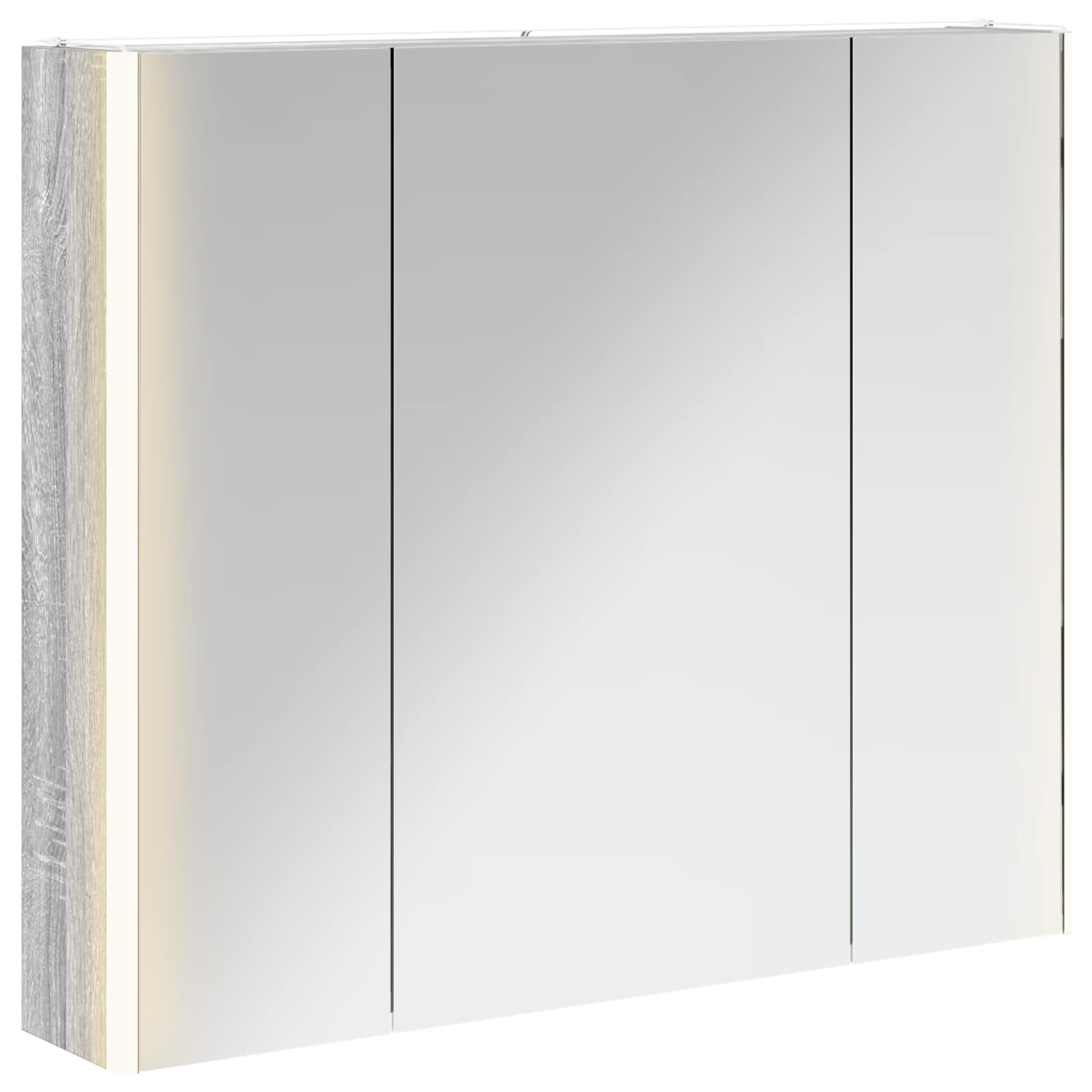 Kupaonski ormar s ogledalom Siva Sonoma 83,5 x 15,5 x 70 cm
