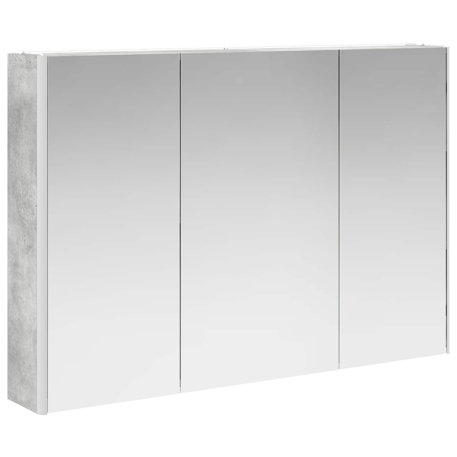 Kupaonski ormar s ogledalom Betonski sivi 103,5 x 15,5 x 70 cm